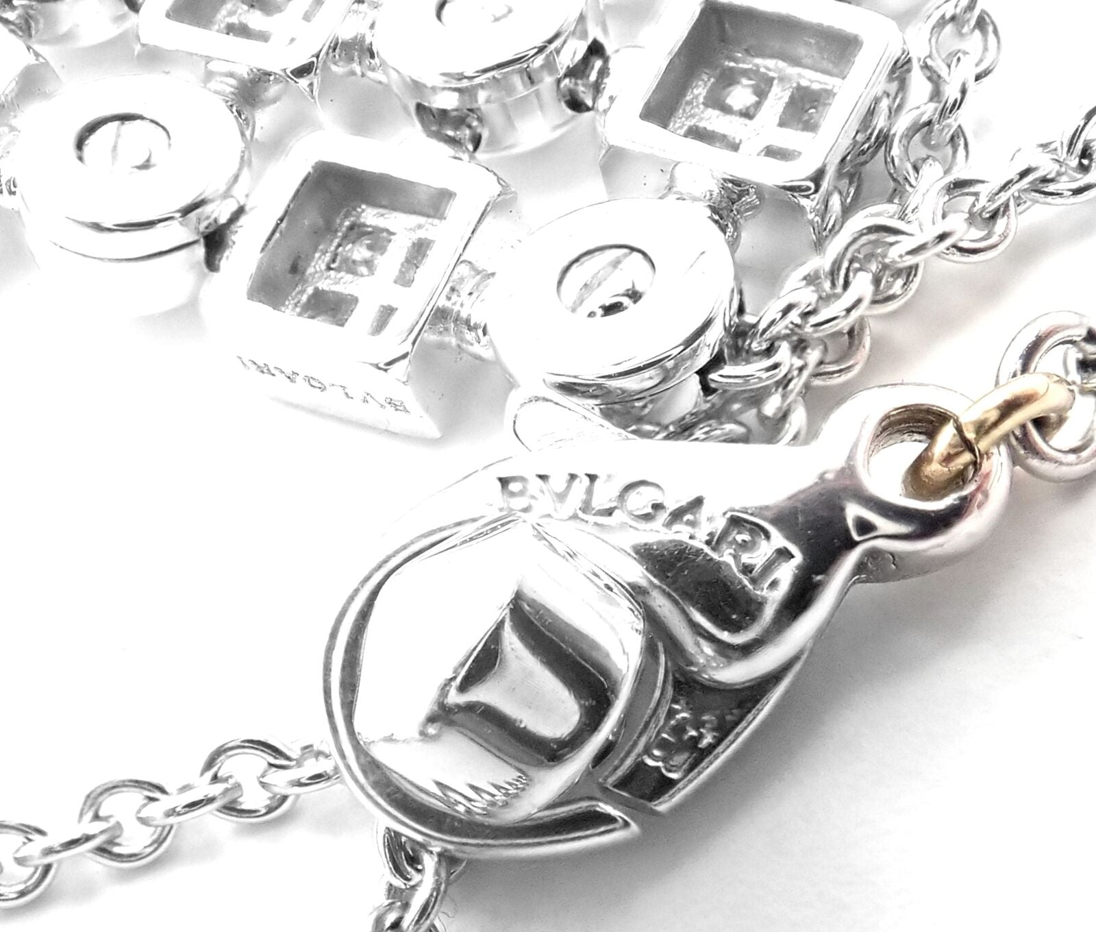 Authentic Bvlgari Bulgari 18k White Gold Lucea Diamond Pendant Necklace for Women - Luxury Jewelry Gift for Anniversary, Wedding & Special Occasions