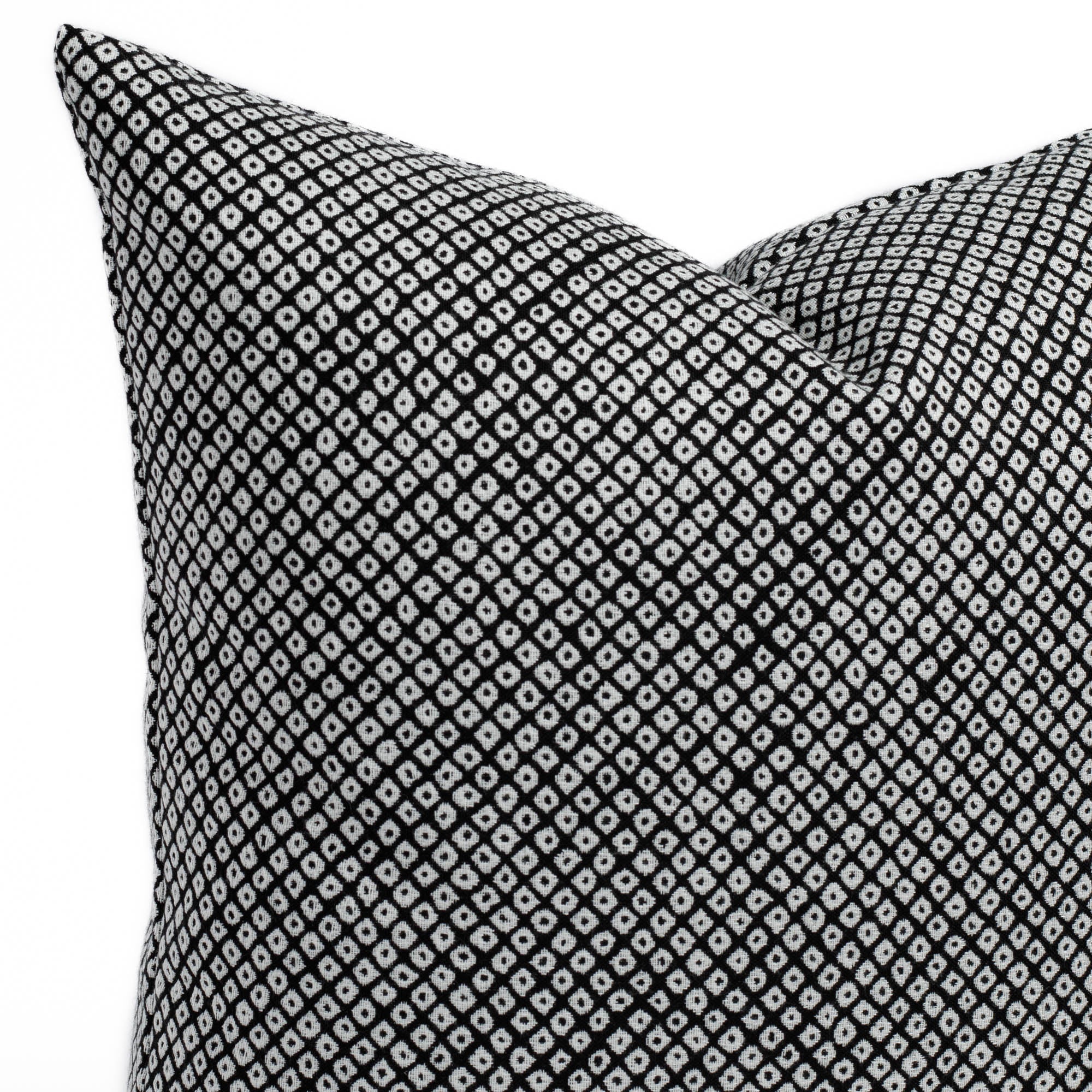Shibori 20x20 Outdoor Pillow Cover - Classic Blue and White Japanese Tie-Dye Design - Perfect for Patio Furniture, Garden Decor, and Porch Seating