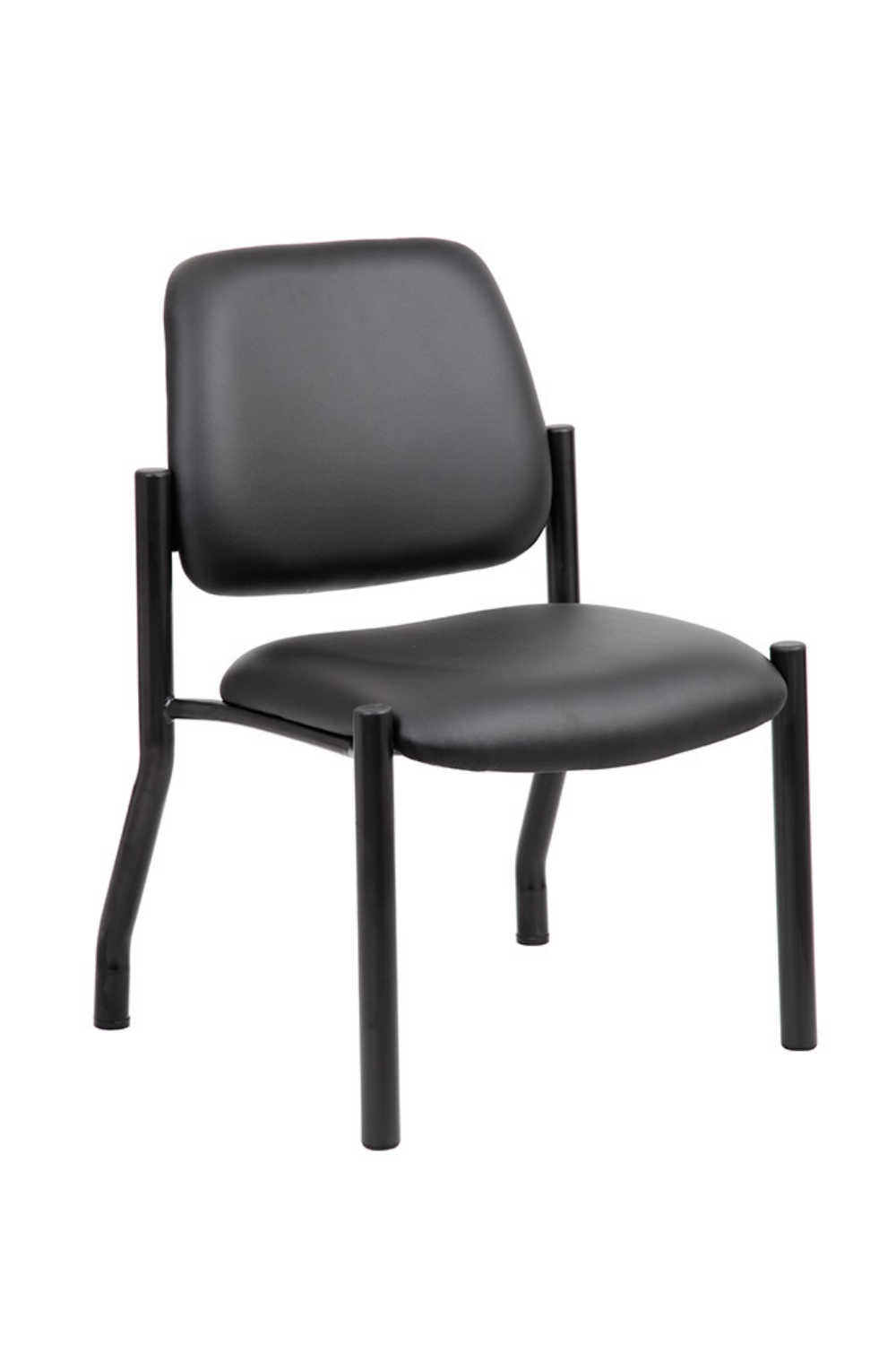 Boss Mid Back Armless Guest Chair - 300 lb Weight Capacity, Antimicrobial Vinyl Office Chair (Model B9595AM) - Perfect for Reception Areas, Waiting Rooms & Home Offices