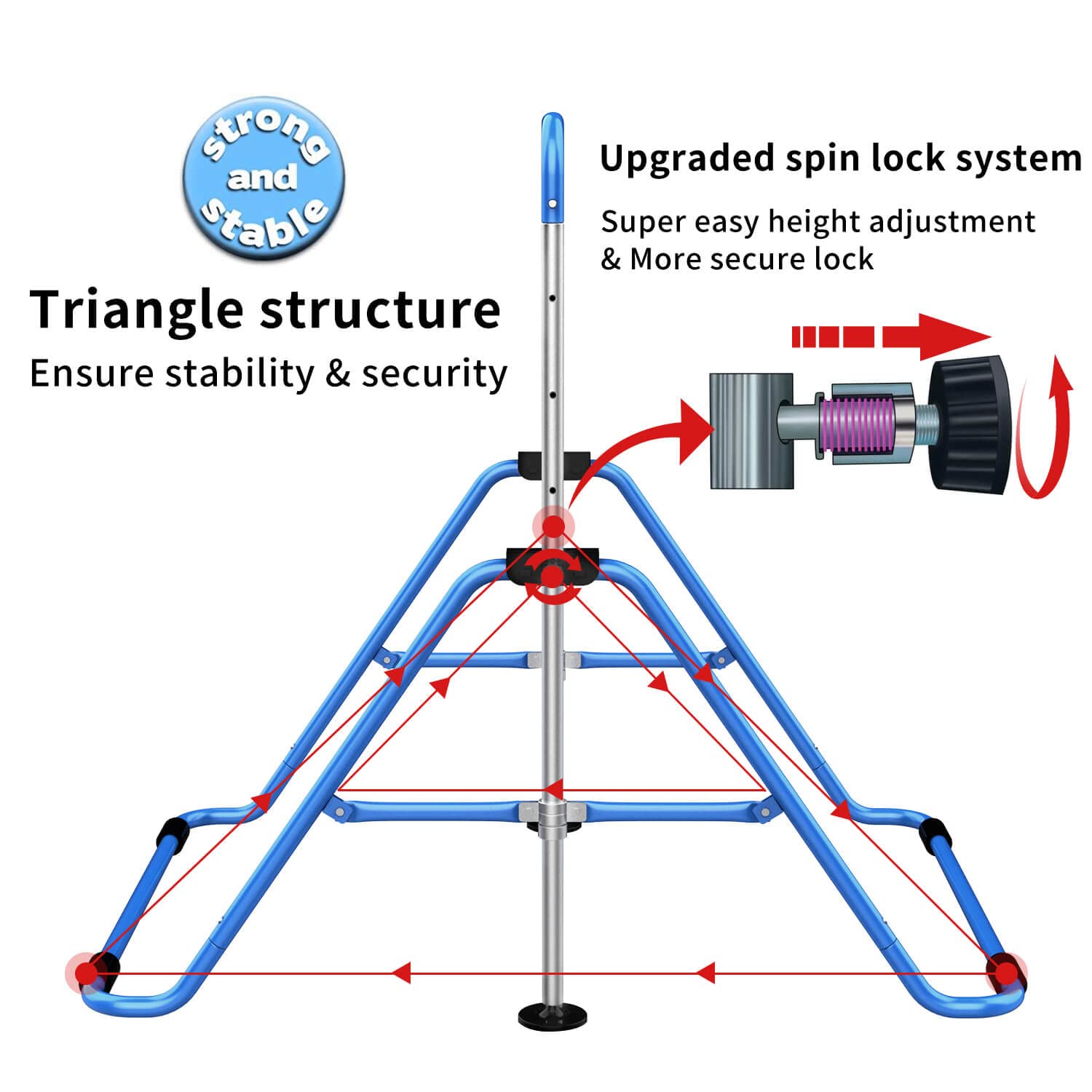 Adjustable Gymnastics Bars for Kids - Expandable Training Bar for Home & Gym