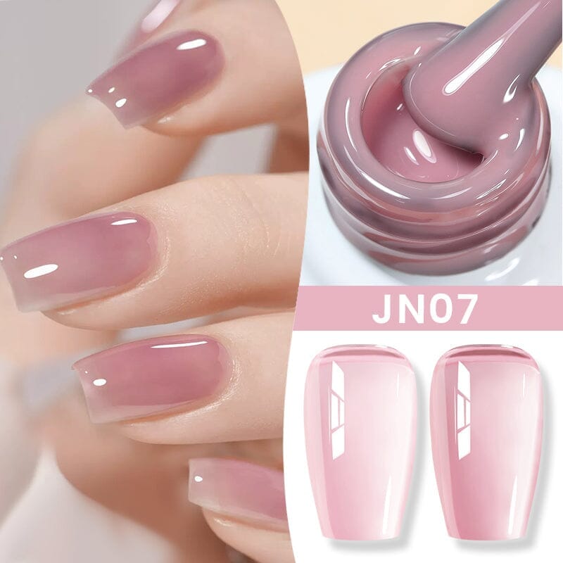 Nude Jelly Gel - 10ml Transparent Nail Polish for Natural & Glossy Manicure - Perfect for Everyday Wear & Special Occasions