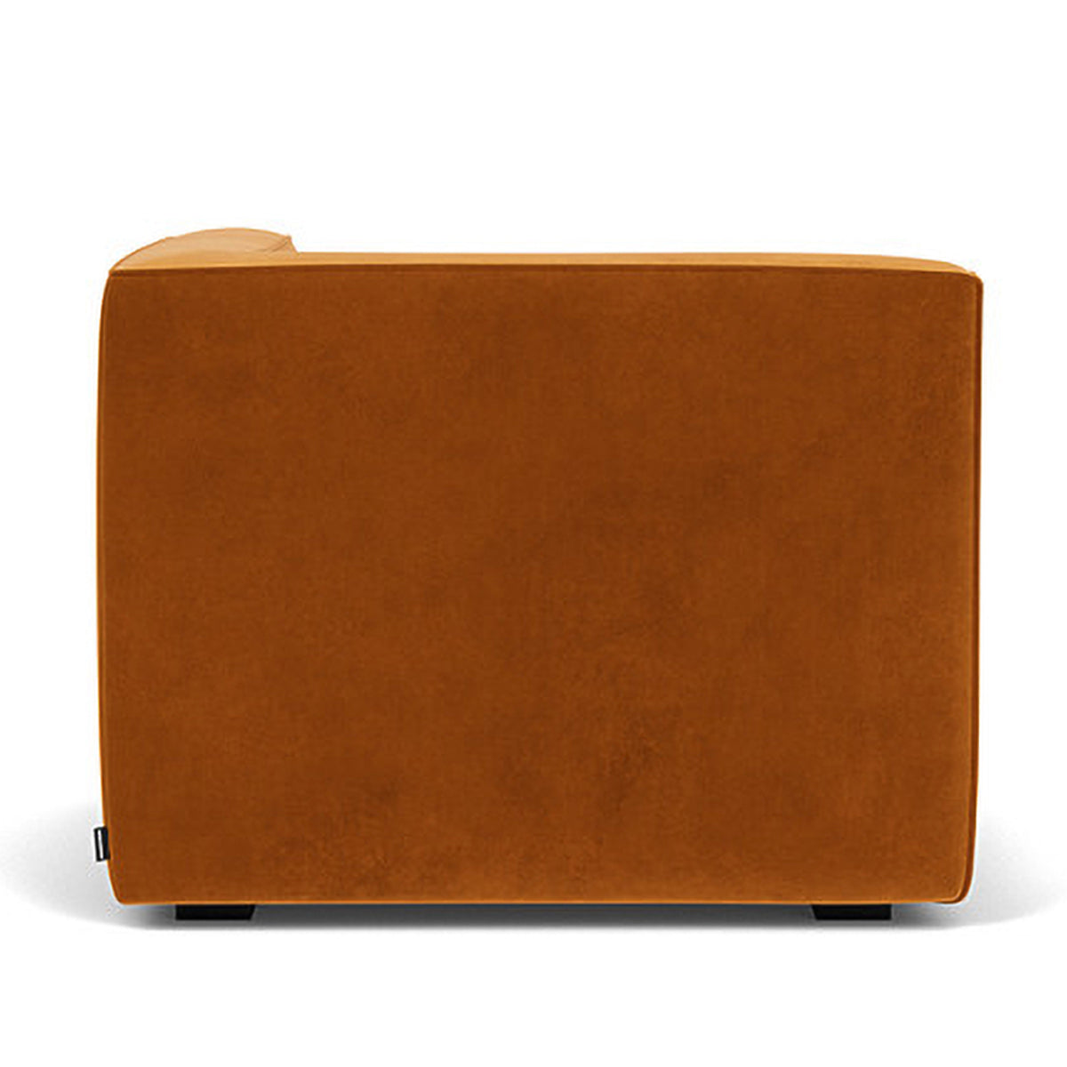 Premium Dane Velvet 1-Seater Right Corner Modular Sofa - Modern Living Room Furniture for Small Spaces & Apartments | Comfortable Single Seater Sofa for Lounge, TV Watching & Relaxation