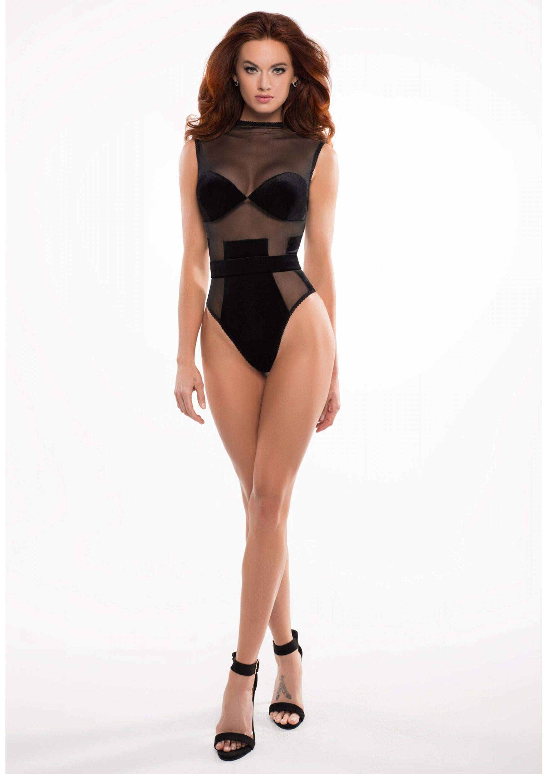 Allure Adore Chloe Cat Eye Body Medium - Sexy Lingerie for Women, Lace Underwear Set with Comfort Fit - Perfect for Date Night, Valentine's Gift, Boudoir Photography