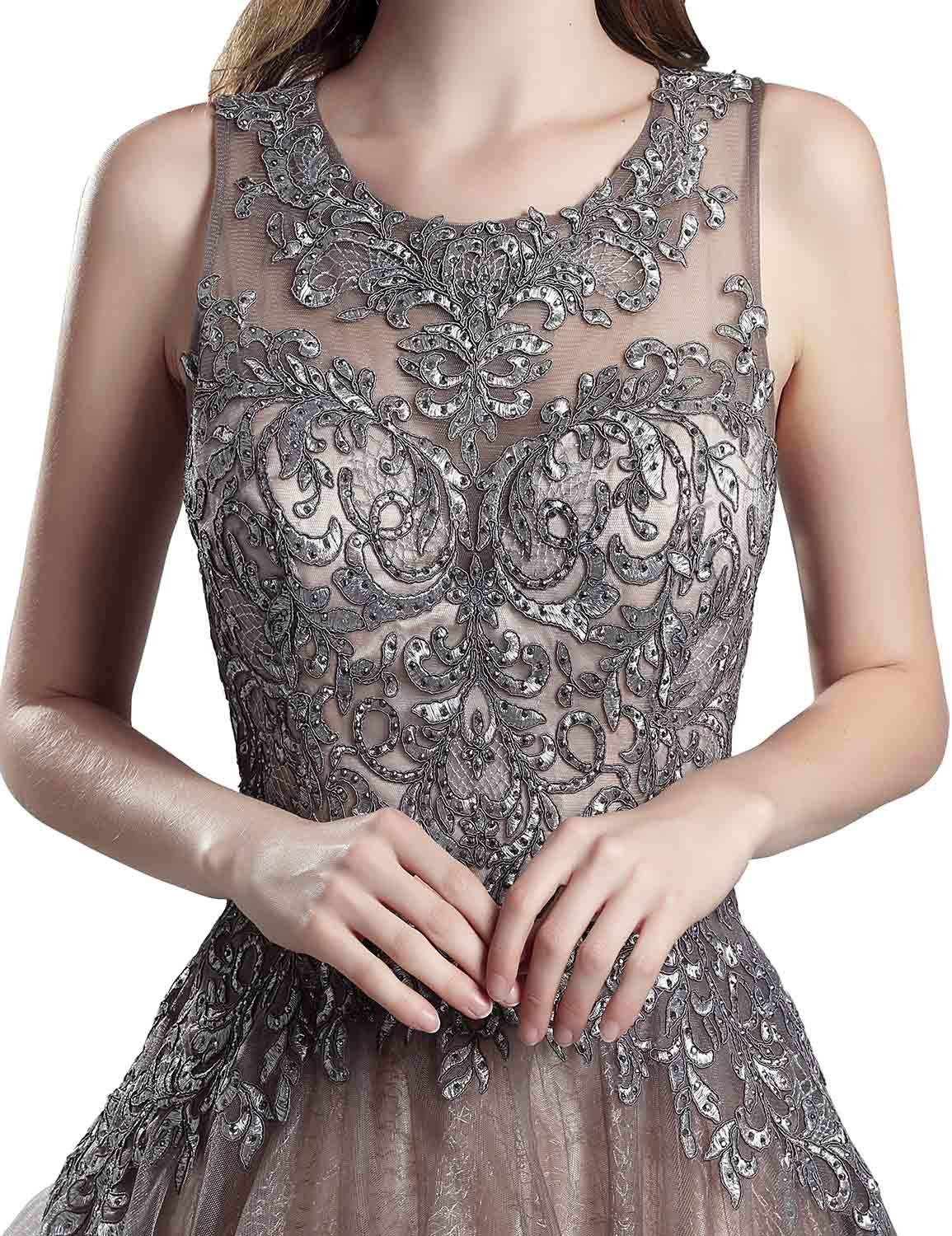 Sarahbridal Women's Long Beaded Pearl Prom Evening Dresses 2022 - Elegant Wedding Party Ball Gowns for Homecoming, Formal Events & Special Occasions