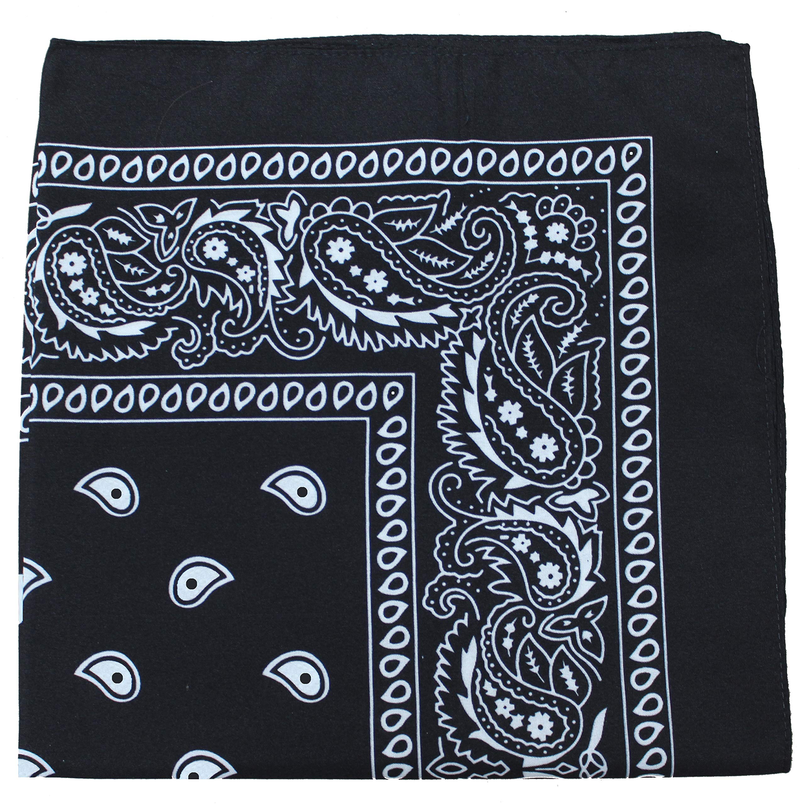 10-Pack Polyester All-Season Multi-Purpose Bandanas - Paisley & Solid Color Patterns for Outdoor, Sports, Fashion & DIY Crafts
