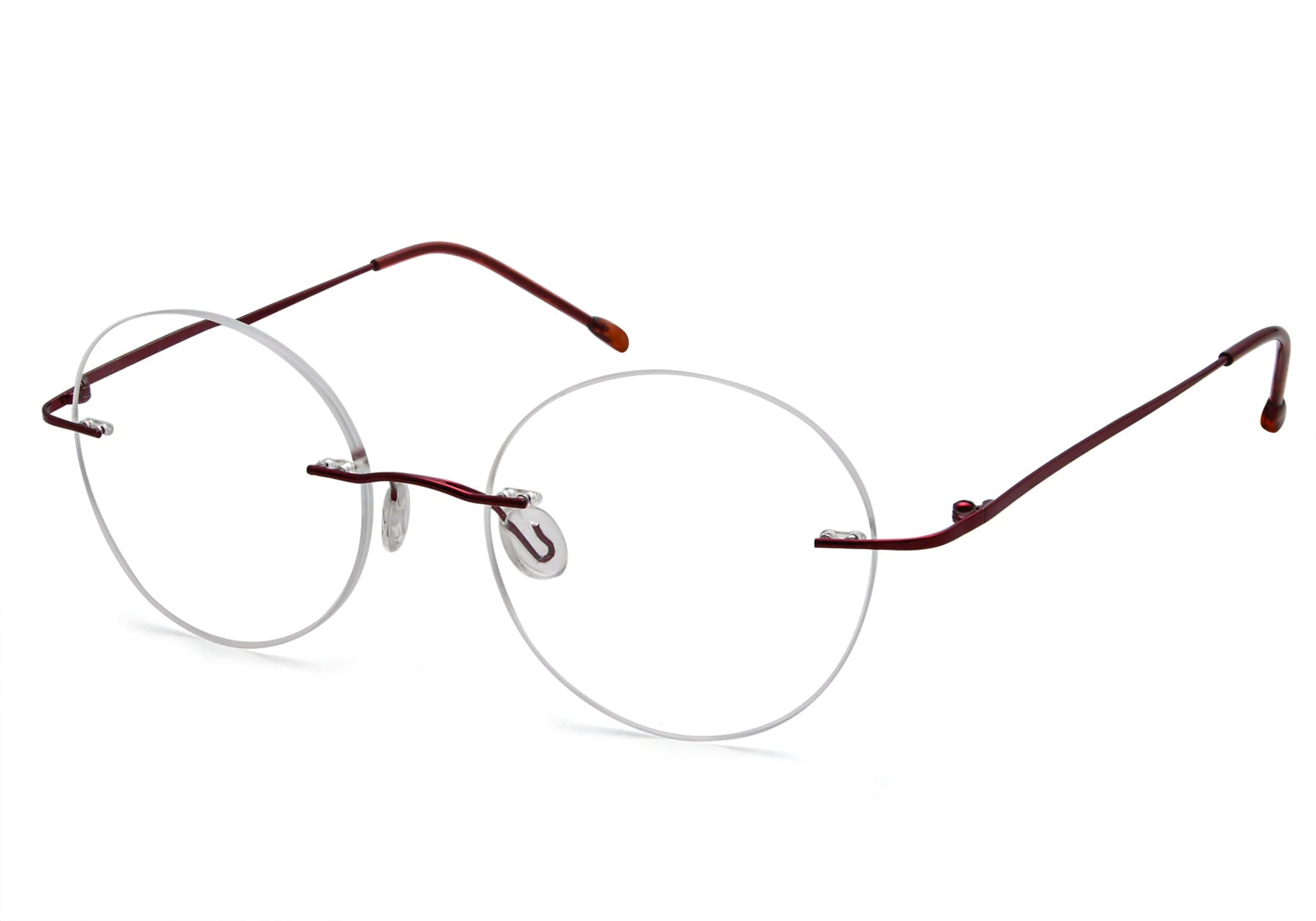 Eyekepper Frameless Reading Glasses for Women & Men - Lightweight Round Rimless Readers with Spring Hinges (Perfect for Reading, Working, and Computer Use)