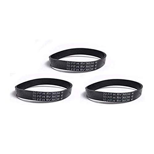 Hoover Elite Upright Vacuum Cleaner Replacement Flat Belt 3-Pack - Compatible with Part #17386 - Perfect for Home Cleaning, Pet Hair Removal & Car Detailing