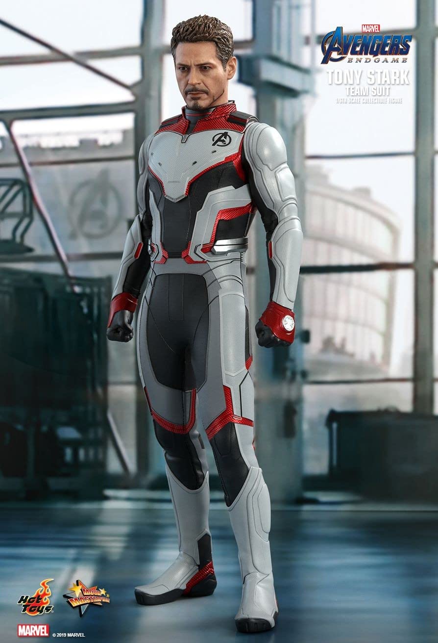 Hot Toys Avengers: Endgame Tony Stark (Team Suit) 1/6 Scale Collectible Figure - MMS537 Movie Masterpiece Series - Perfect for Marvel Fans & Collectors, Display for Home Office or Gaming Room Decor