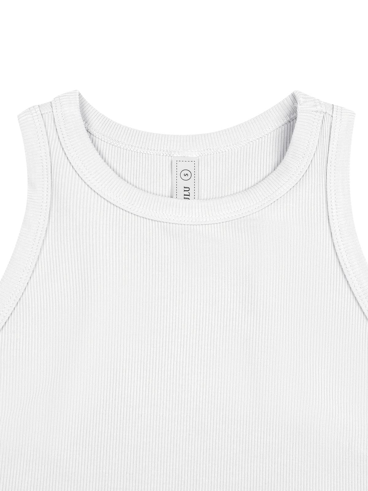 LASLULU Women's Sleeveless Crop Tops - Breathable Workout Shirts, Halter Neck Athletic Tank for Yoga, Running & Gym | Summer Fitness & Casual Wear