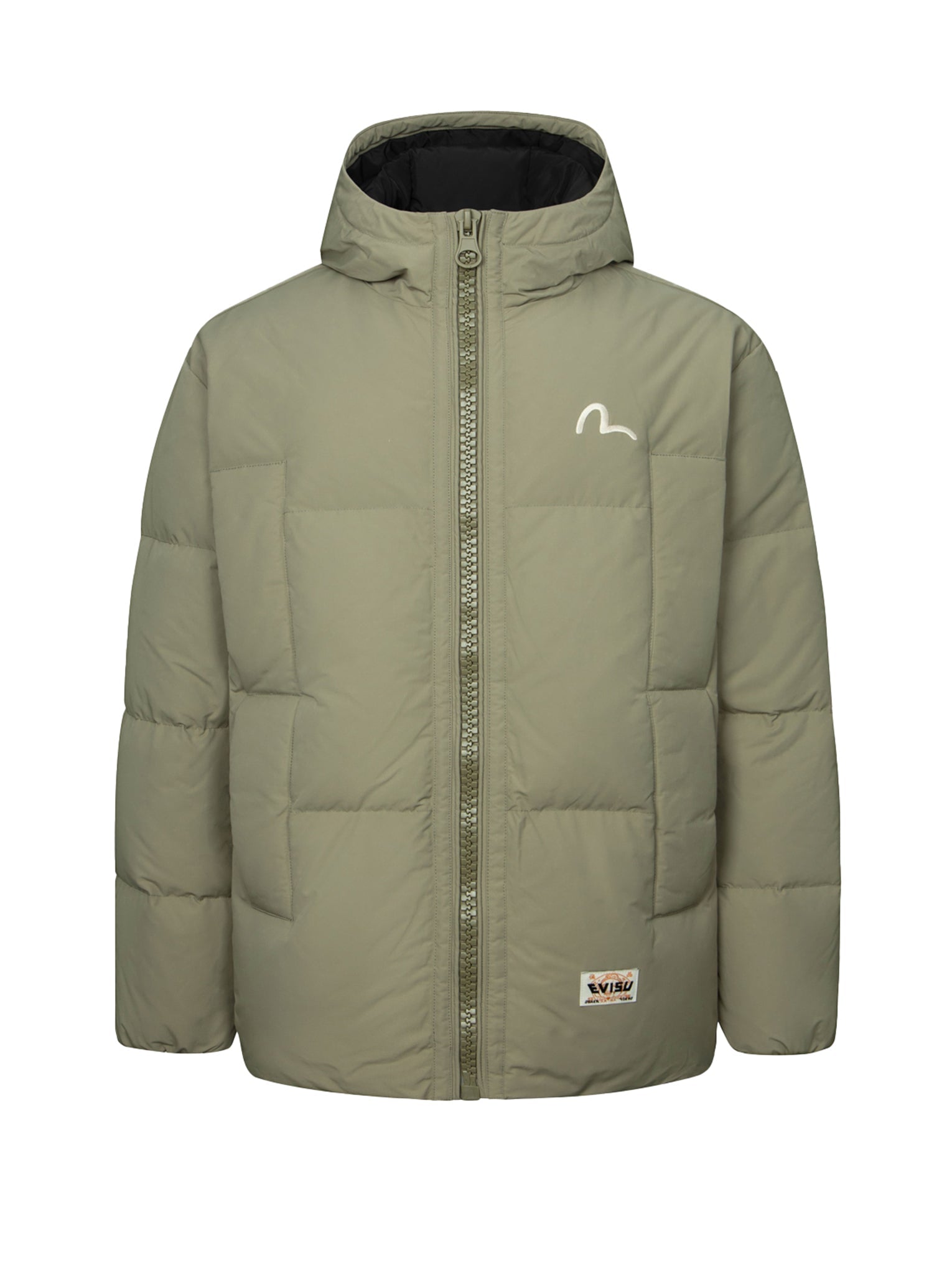 Seagull Embroidery Loose Fit Down Jacket for Women - Lightweight Winter Coat with Hood, Warm Puffer Jacket for Outdoor Activities, Travel & Daily Wear