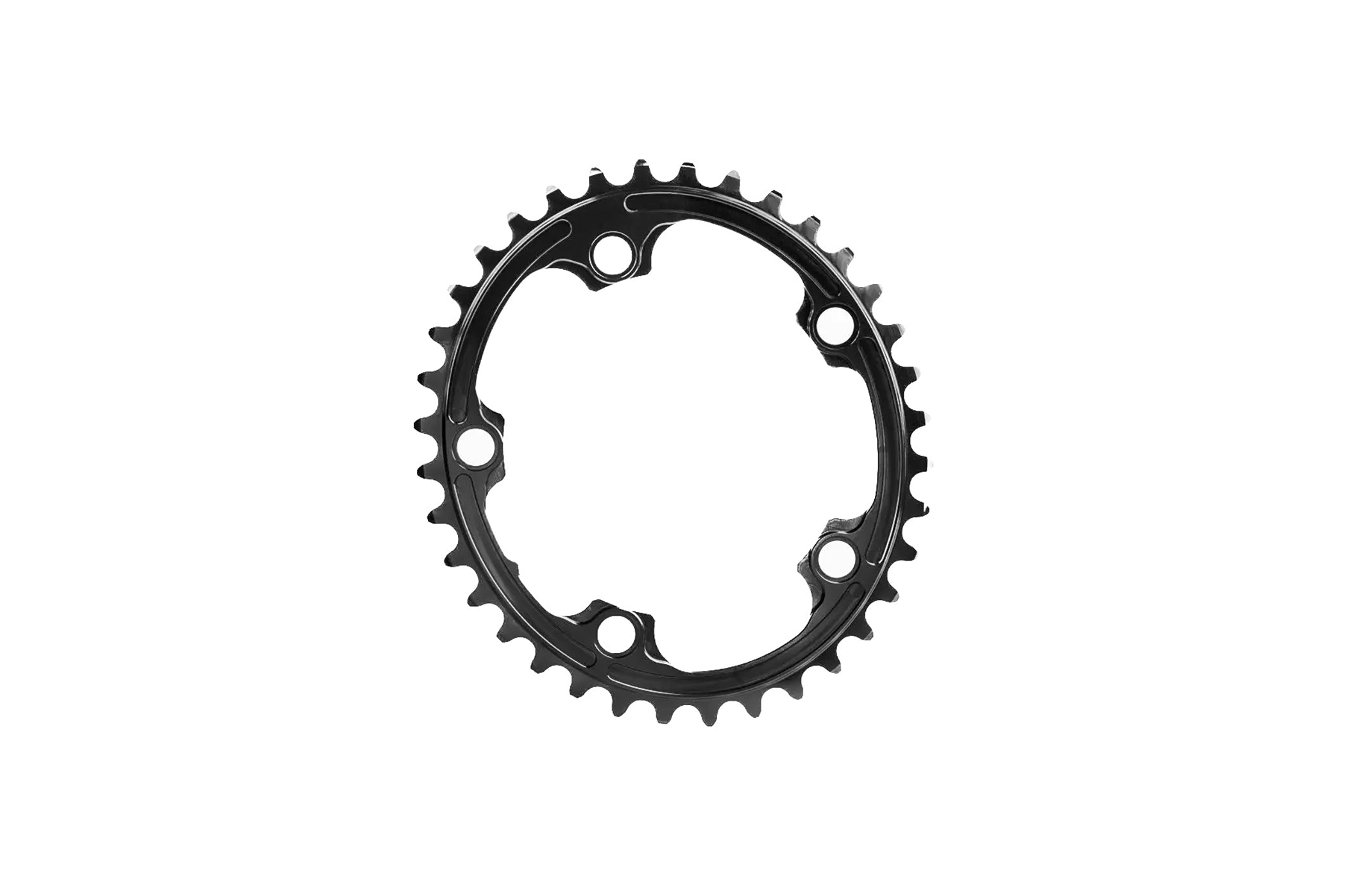 AbsoluteBlack Oval 2x Chainring for Shimano 110x5 BCD - High-Performance Bike Chainring for MTB & Road Bikes - Ideal for Off-Road Cycling & Endurance Rides