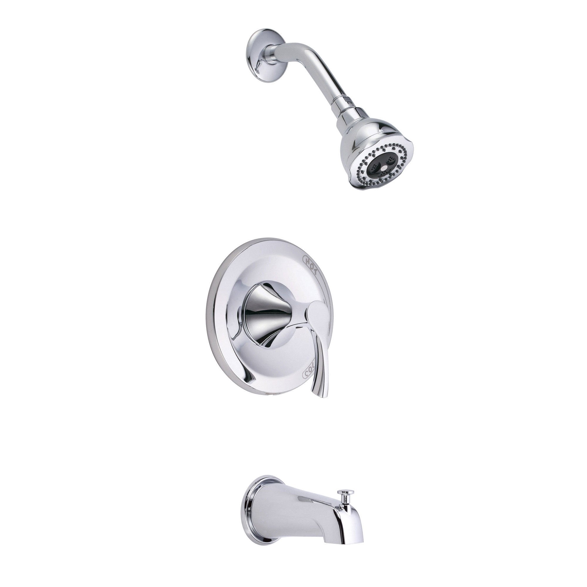 Danze Antioch Chrome Single Handle Tub and Shower Faucet with Rough-In Valve - Perfect for Bathroom Renovation and Modern Home Upgrades