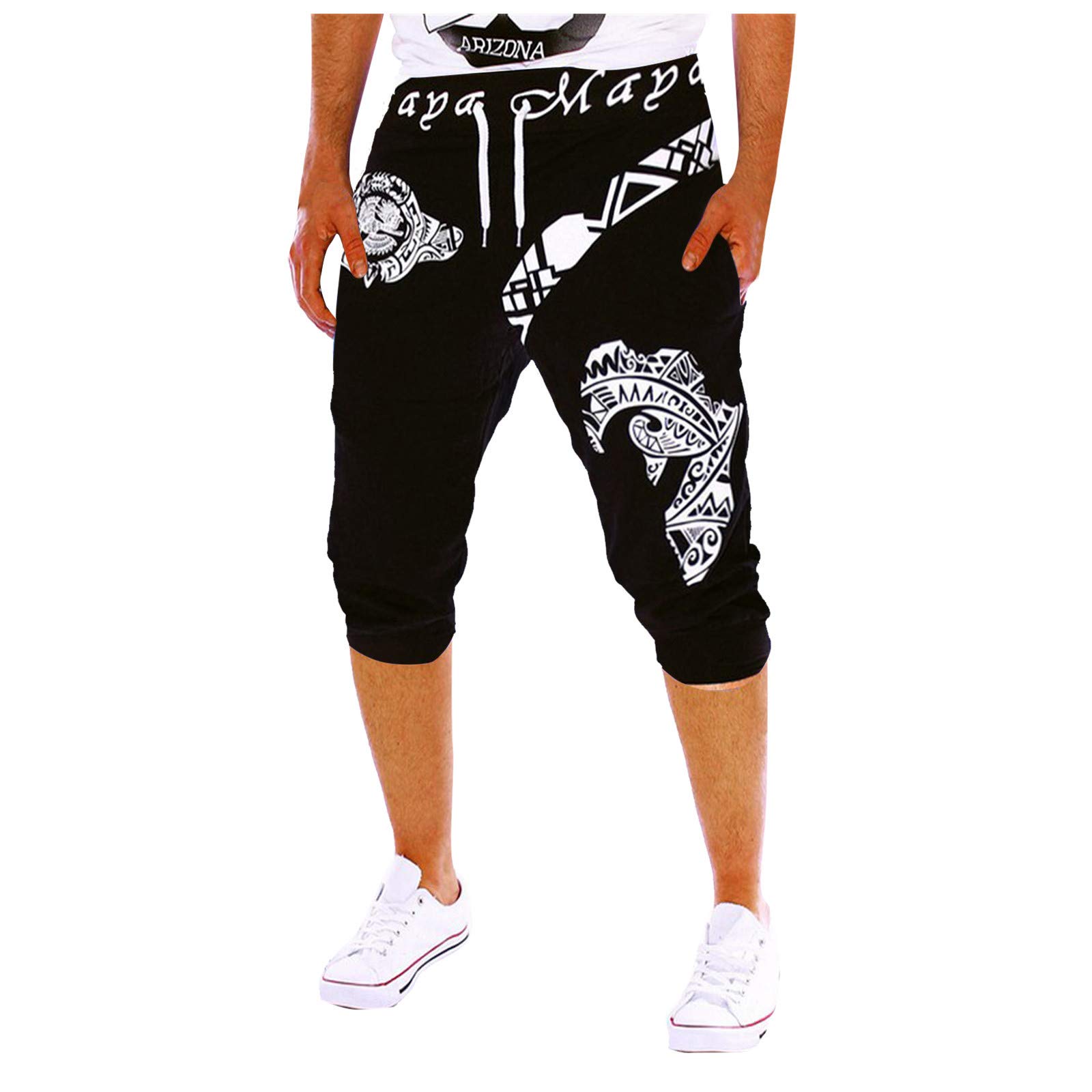 Men's Slim Fit Running Shorts - Quick Dry Athletic Shorts with Digital Print for Summer Workouts & Casual Wear - Lightweight & Breathable for Gym, Jogging, and Outdoor Activities