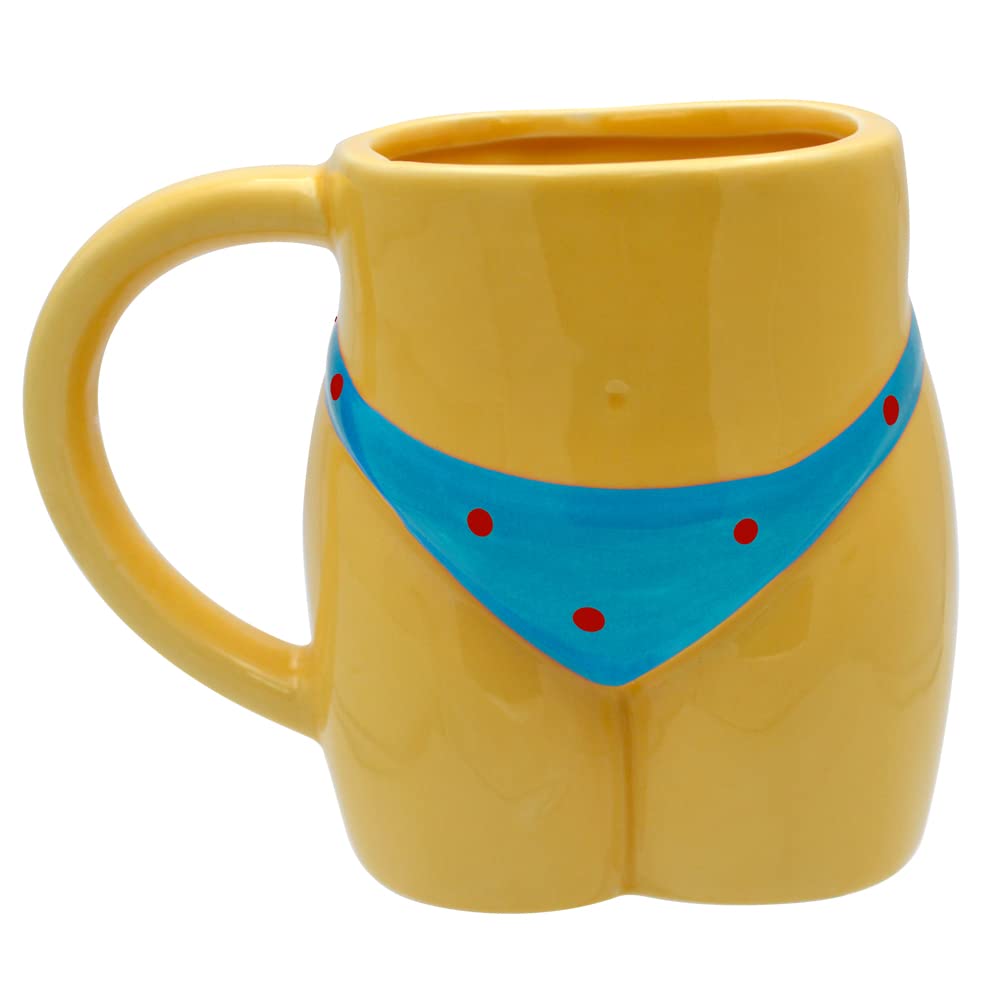 Sexy Booty Novelty Coffee Mug - 12 oz Ceramic Funny Cup for Bachelor/Bachelorette Party, Wedding Shower Gift - Perfect for Coffee, Tea & Office Humor