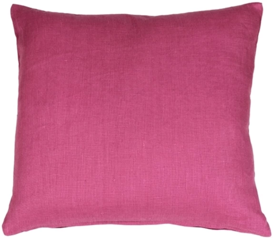 Tuscany Linen Orchid Pink Throw Pillow 20x20 Square with Insert - Soft Decorative Cushion for Sofa, Bed, Living Room & Home Decor