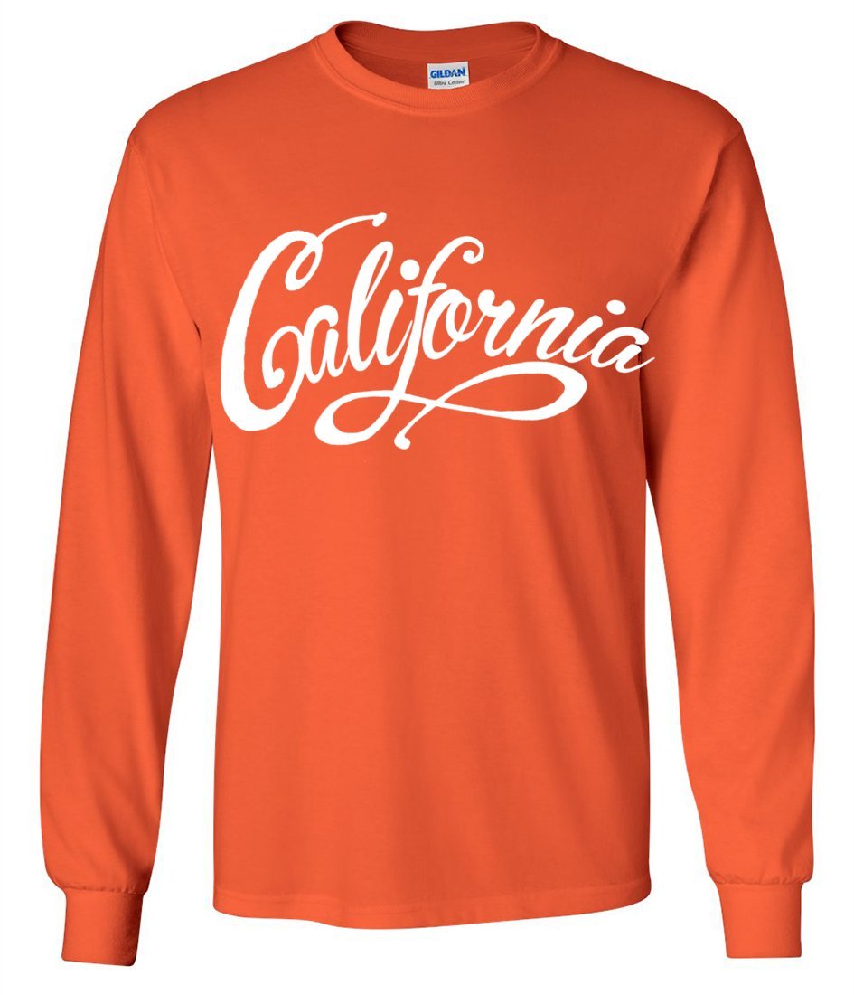 California Beach Script Long Sleeve Shirt - Comfortable Cotton Surf Style Top for Men & Women | Perfect for Surfing, Beach Outings & Casual Wear