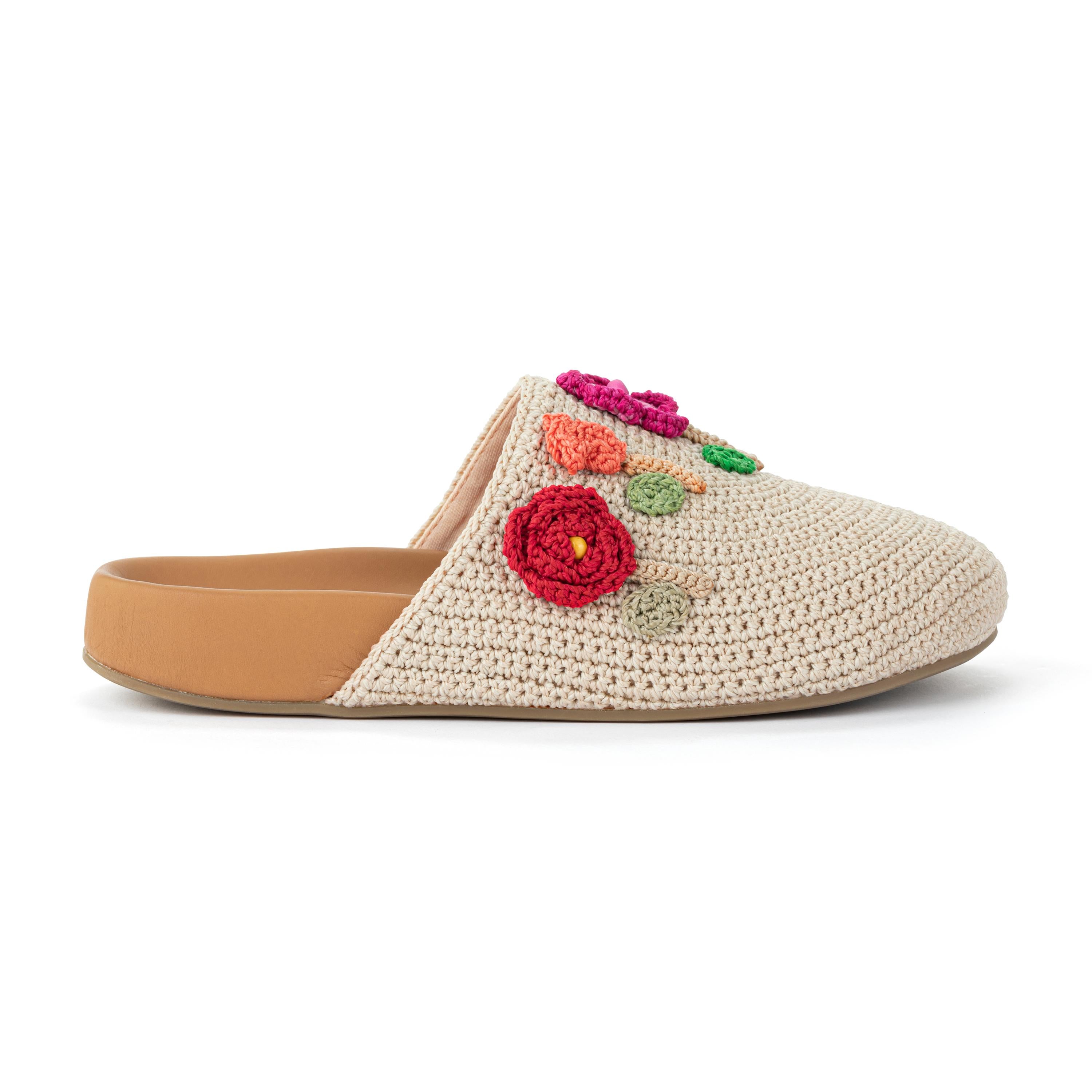 Bolinas Crochet Clogs for Women - Comfortable Handmade Summer Slide Sandals with Arch Support - Perfect for Beach, Pool, and Casual Outings