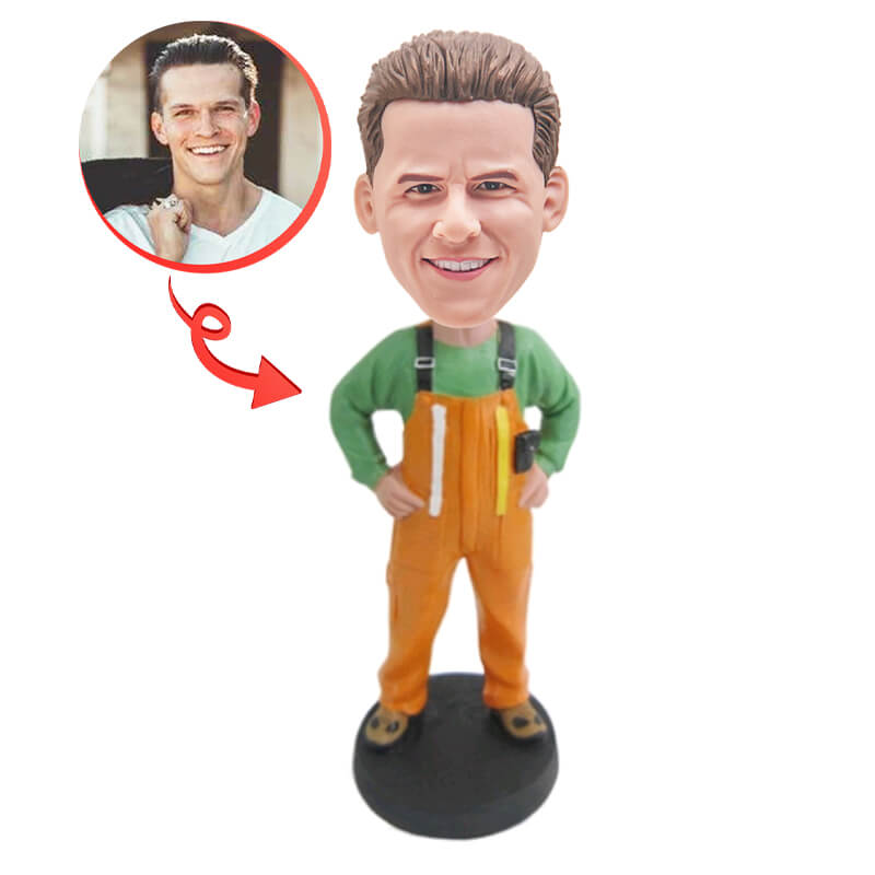 Custom Construction Worker Bobblehead - Personalized Figurine for Gifts, Office Decor & Construction Enthusiasts | Perfect for Birthdays, Retirement & Appreciation Gifts