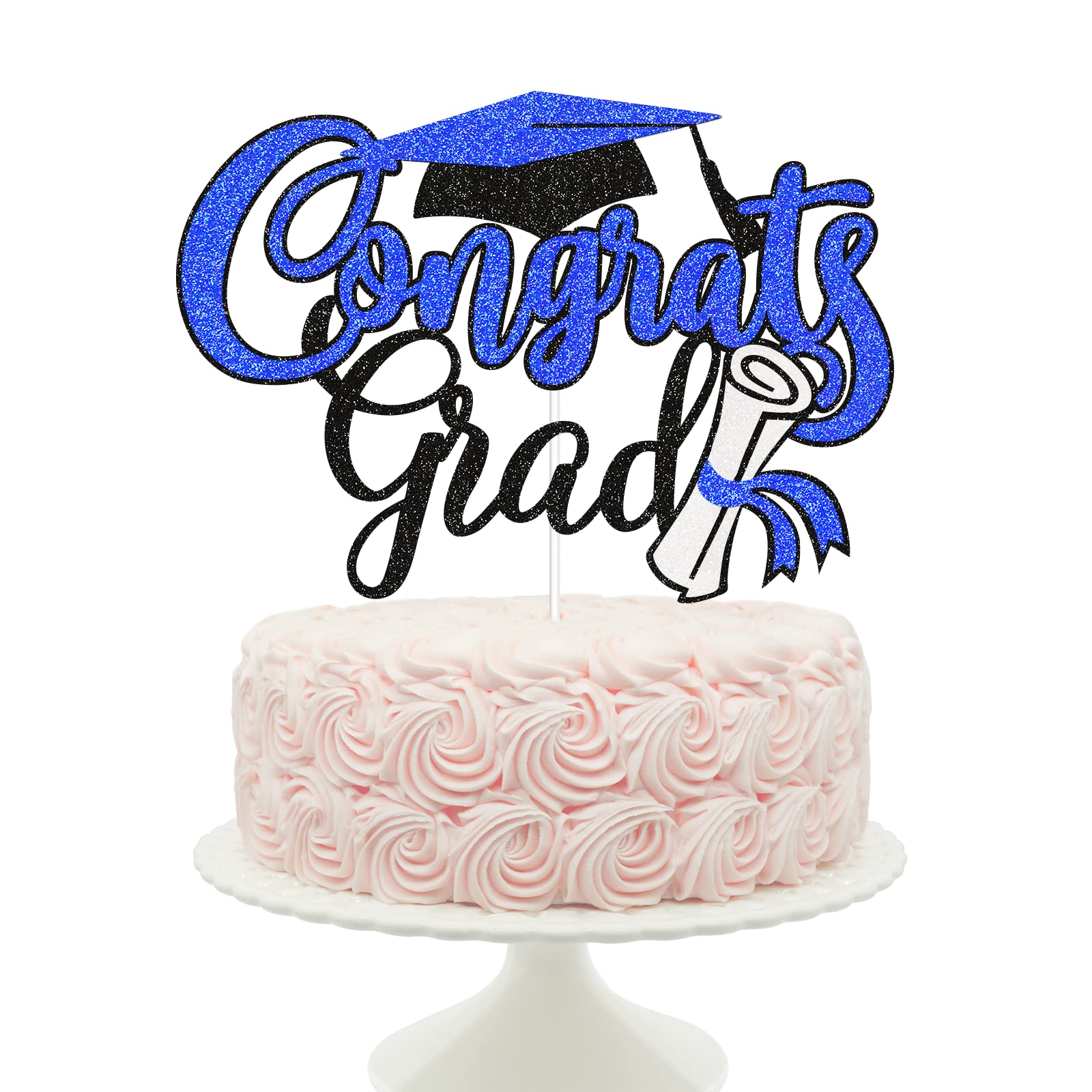 2023 Graduation Cake Topper - Congrats Grad Cake Decorations with Graduation Cap Design for Graduation Party & Celebration | Perfect for Cakes, Cupcakes & Desserts