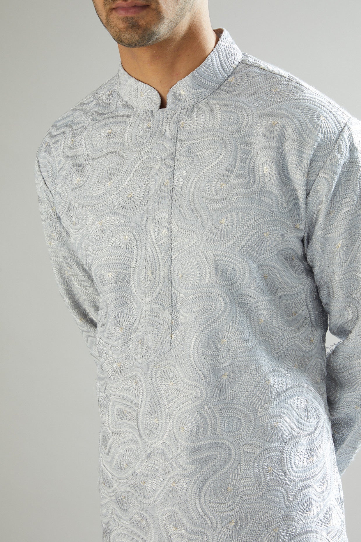 Powder Blue Embroidered Kurta for Women | Traditional Indian Tunic Top | Elegant Ethnic Wear for Festivals, Weddings & Special Occasions