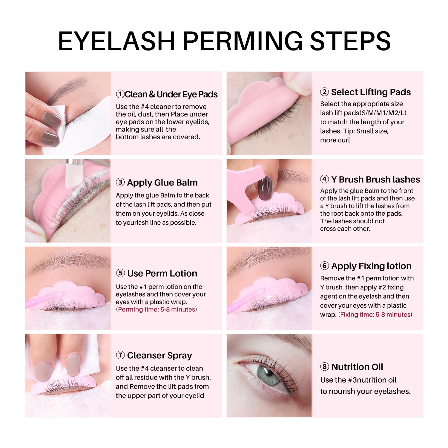 Professional Lash Lift Kit - Gentle Eyelash Perm Set with Enhanced Glue Balm for All Lash Types & Lengths | Semi-Permanent Curled Lashes Lasting 6-8 Weeks | Perfect for Salon, Home Use & DIY Beauty Treatments