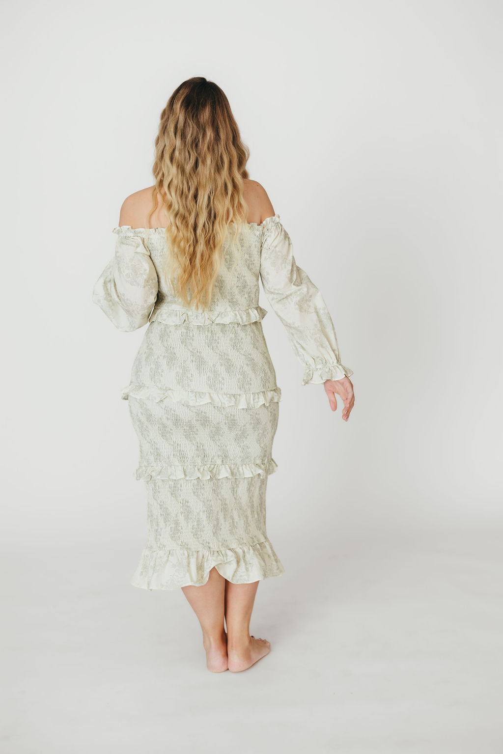 Chloe Midi Dress in Sage Green - Bump Friendly Maternity Dress for Pregnancy & Nursing | Perfect for Baby Showers, Date Nights & Special Occasions