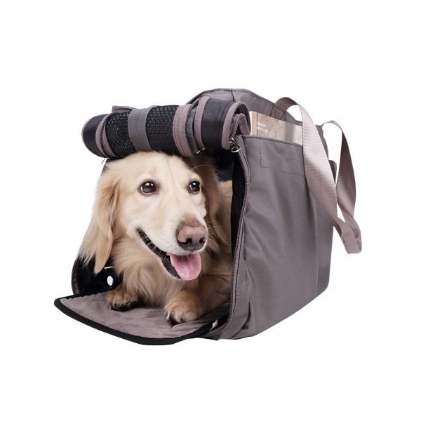 Durable Canvas Pet Carrier Tote Bag - 2 Stylish Colors for Small Dogs & Cats - Perfect for Travel, Vet Visits & Outdoor Adventures