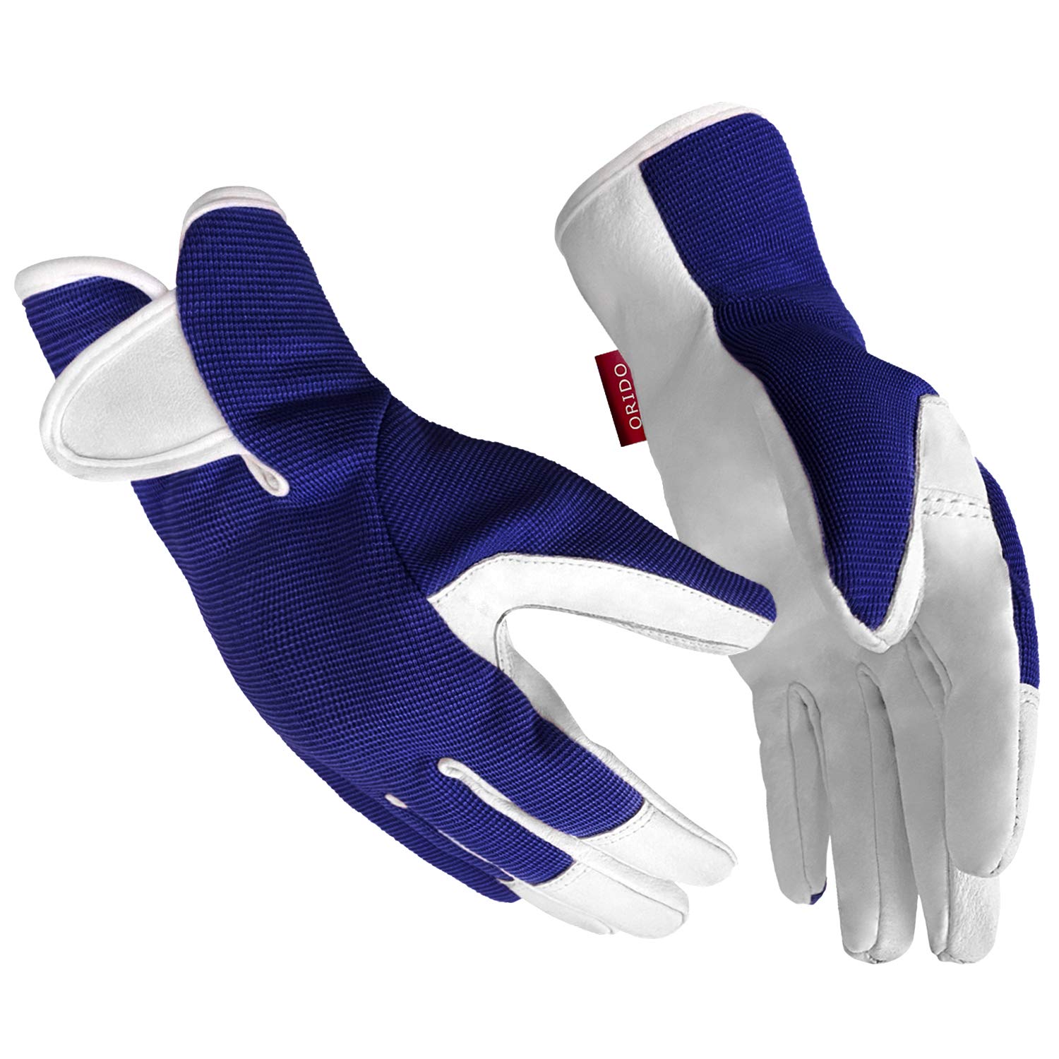 Women's Leather Gardening Gloves - Durable Work Gloves for Yard Work, Weeding, Digging & Pruning - Perfect for Outdoor Gardening, Landscaping & Farm Use