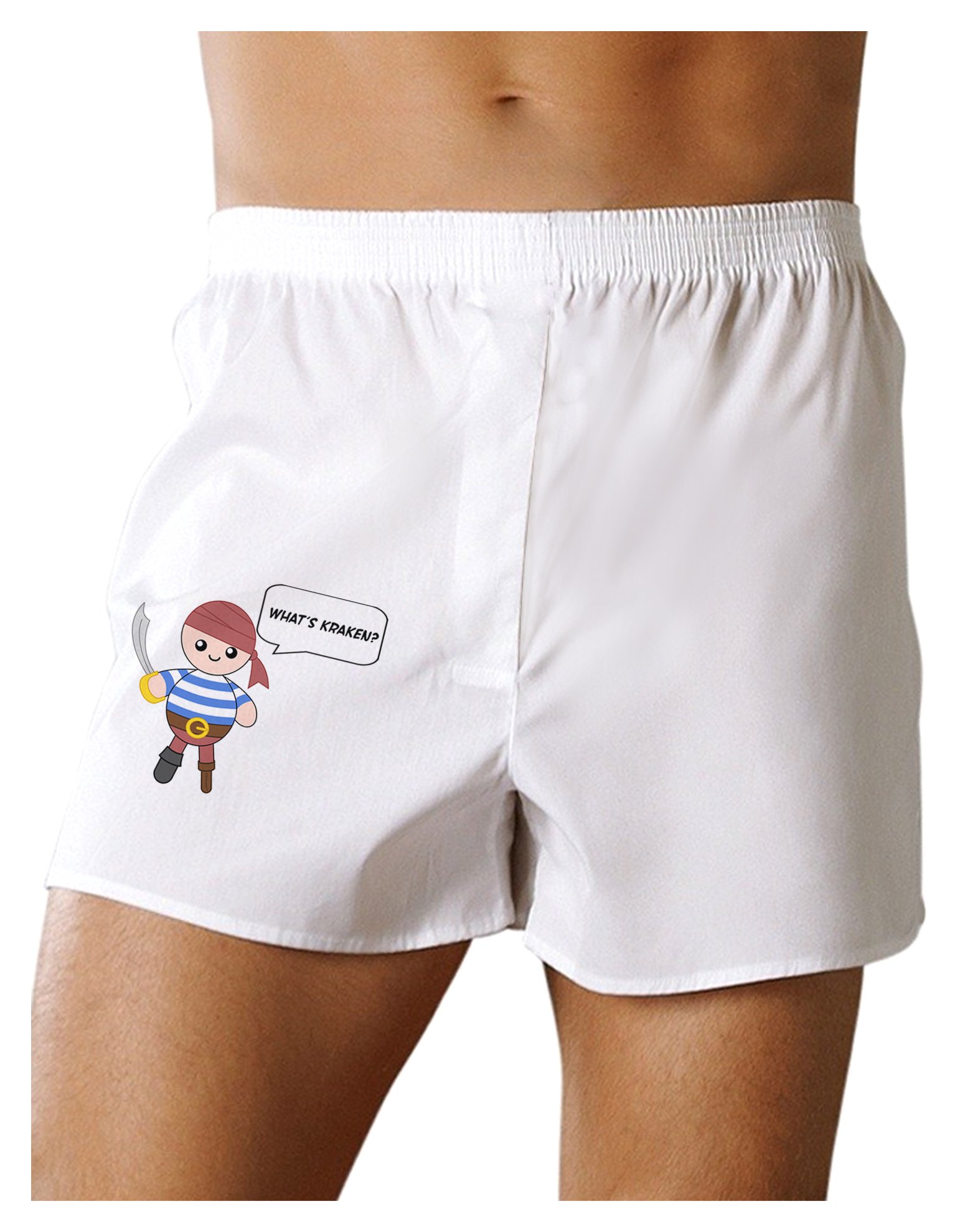 Kraken Pirate Boxer Shorts - Petey The Pirate Men's Underwear for Halloween Costume & Pirate Themed Parties