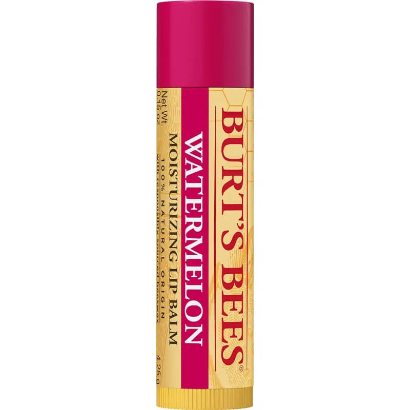 Burt's Bees Natural Watermelon Lip Balm - Moisturizing & Hydrating Lip Care for Dry Lips - Perfect for Daily Use, Outdoor Activities & Travel