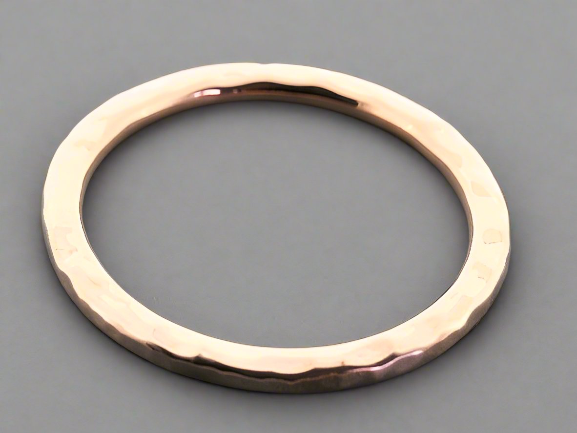 Hammered Copper Bangle Bracelet for Women - Small Circular Boho Jewelry - Perfect for Casual Wear, Layering & Gift Giving