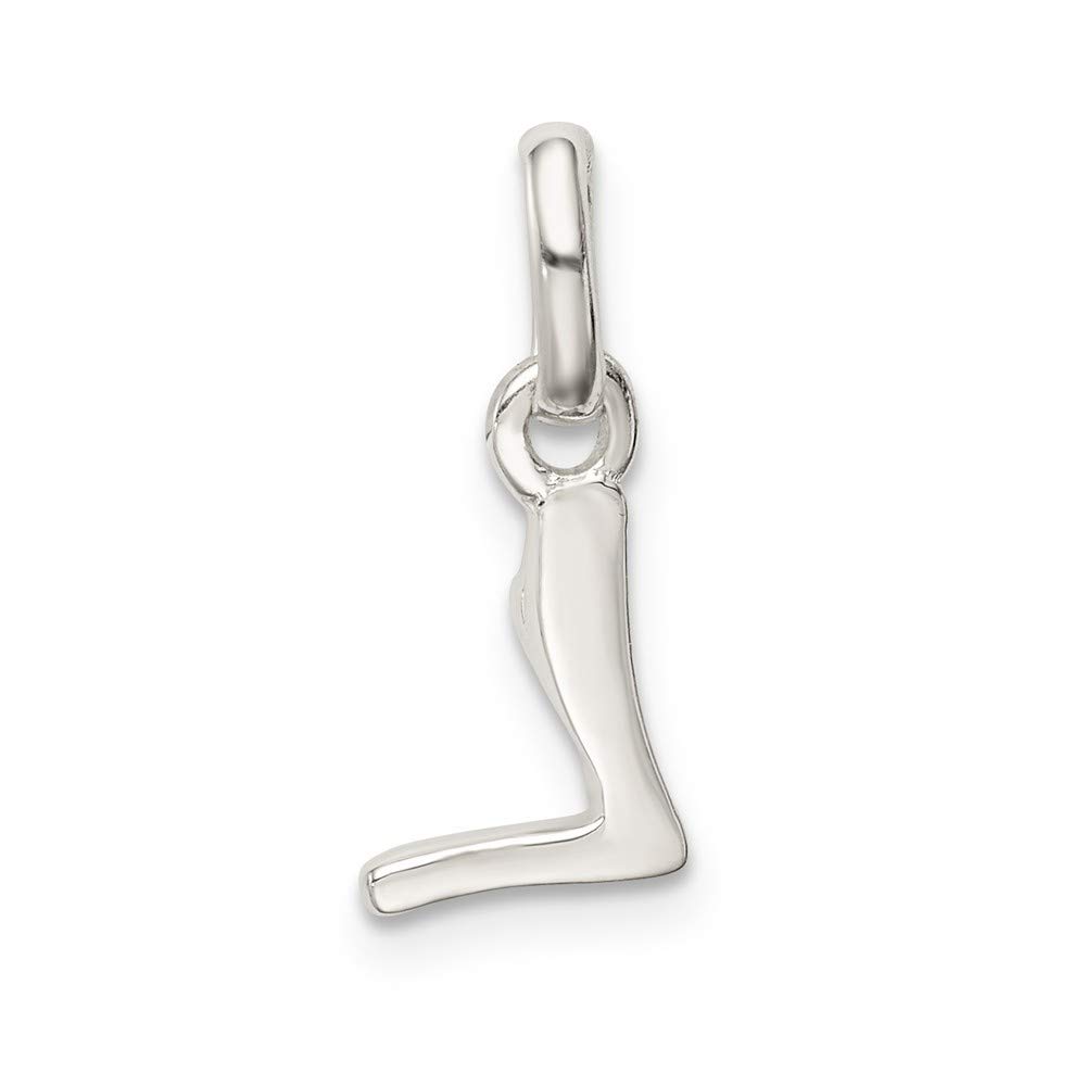 Roy Rose Jewelry Sterling Silver Letter L Pendant with Colorful Enamel - Perfect for Gifts, Birthdays & Personalized Jewelry Collection