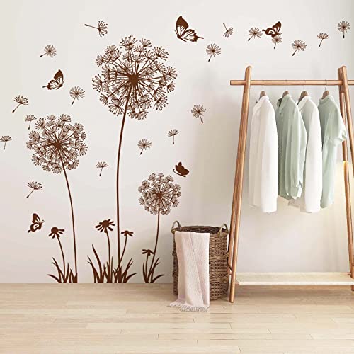 Brown Dandelion Wall Sticker