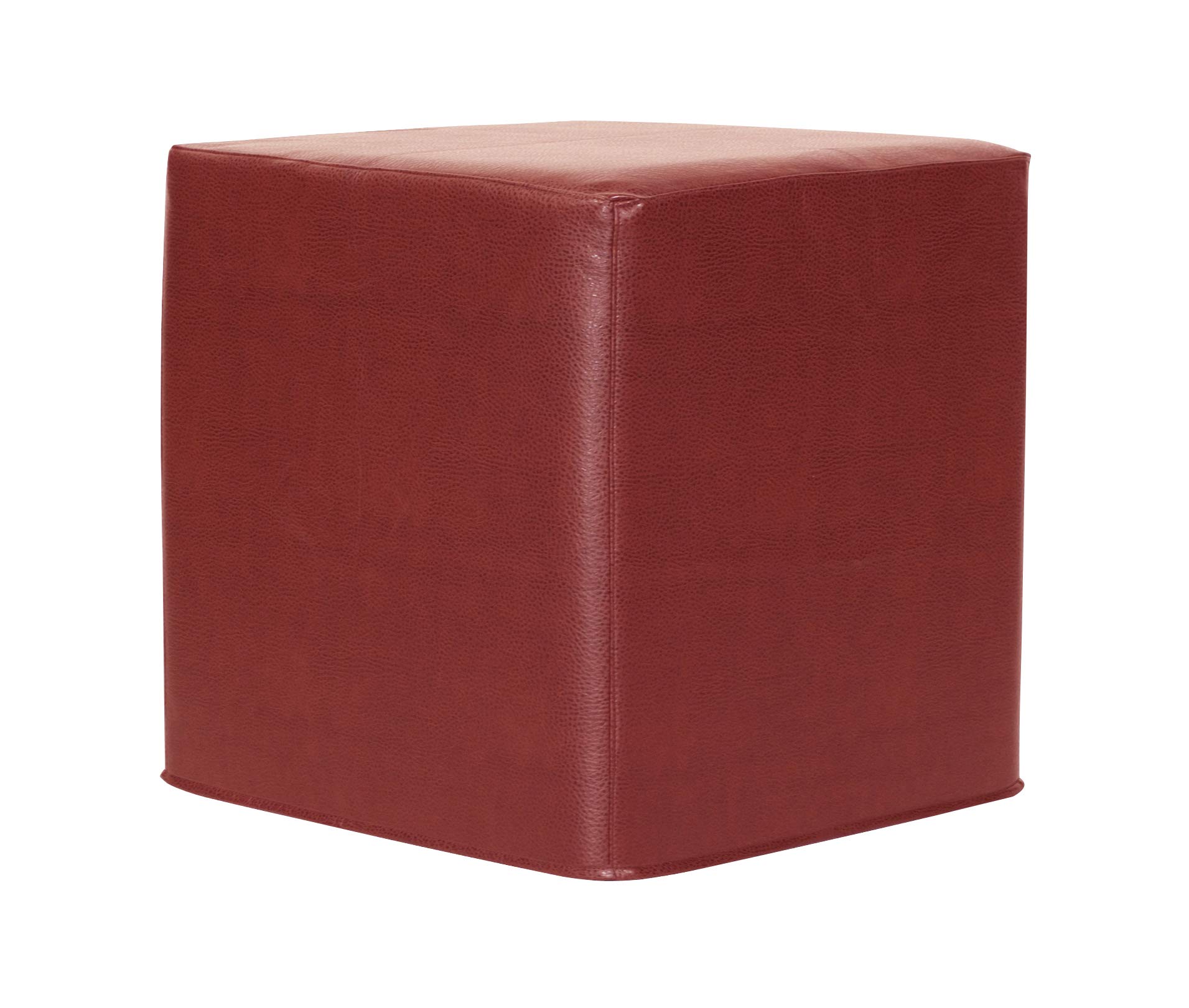 Howard Elliott No Tip Block Ottoman with Removable Cover – Avanti Apple Finish, Sturdy and Stylish Footrest for Living Room, Bedroom, or Office Use