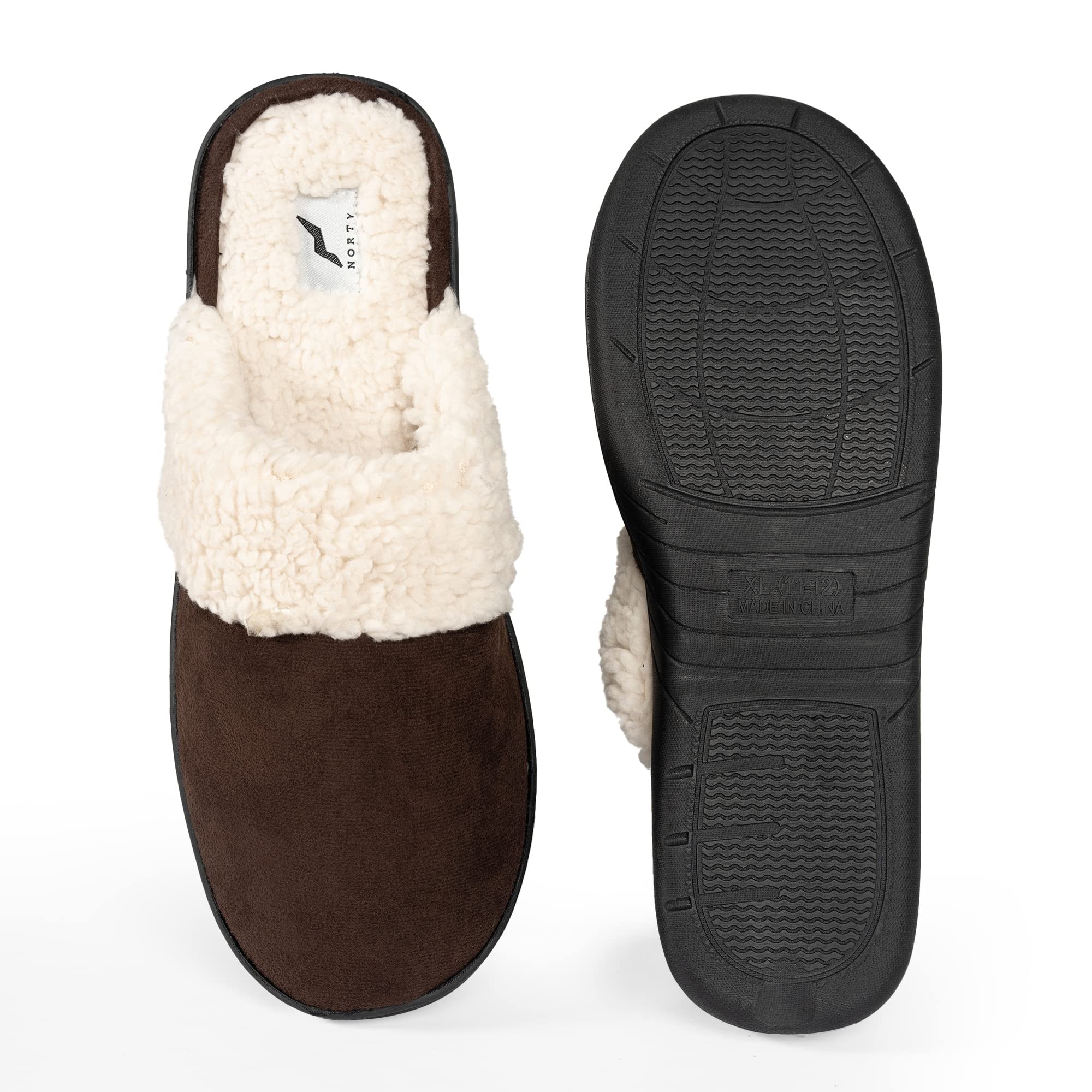 **NORTY Men's Slip-On Clog Slippers with Memory Foam - Comfortable Indoor House Shoes for Relaxation & Lounging at Home**