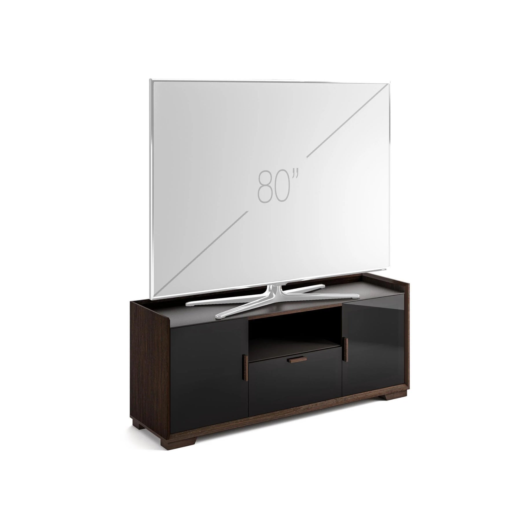 Salamander AV Basics SDAV2 7224 Modern Triple Model AV Media Cabinet in Wenge Espresso - Perfect for Home Theater, Living Room & Office Entertainment Centers