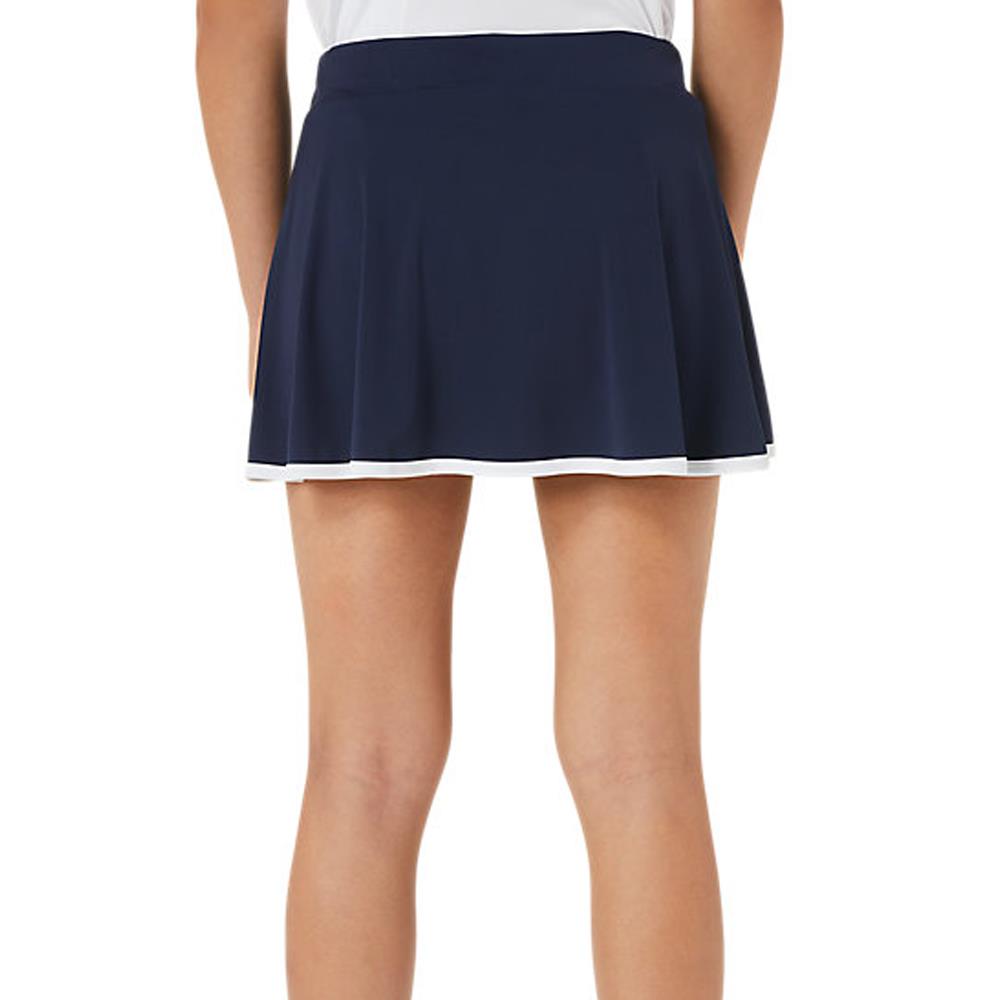 ASICS Girls' Tennis Skirt - Midnight Blue Athletic Skirt for Junior Players | Perfect for Tennis Matches, School Sports & Casual Wear