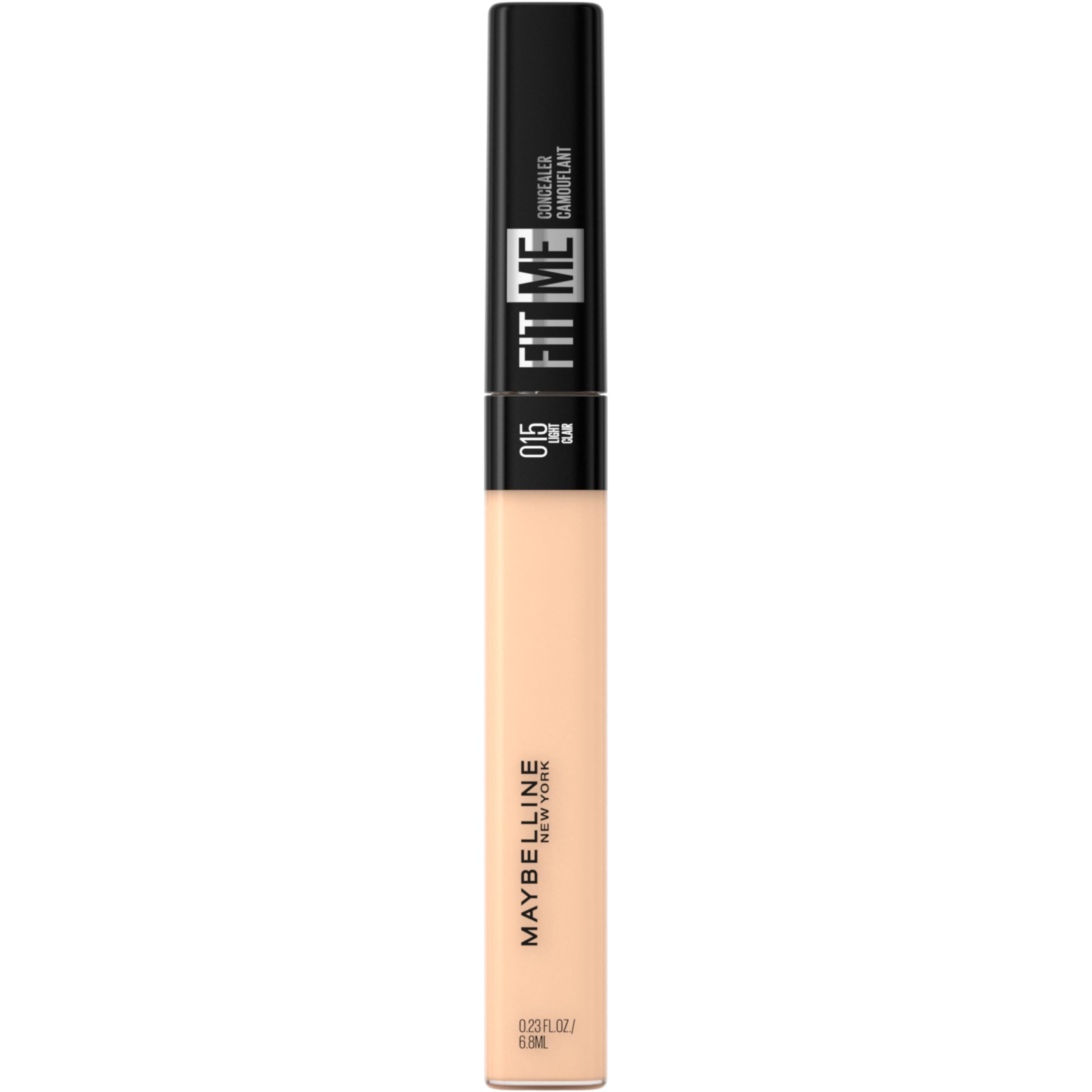 Maybelline New York Fit Me Concealer - Liquid Concealer for All Skin Types, Shade 15 Clear, 6.8ml - Perfect for Dark Circles, Blemishes & Under Eye Coverage