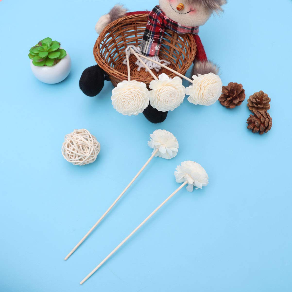 5 Pcs Natural Rattan Essential Oil Diffuser Sticks - Aromatherapy Reed Diffusers for Home, Office, Spa & Relaxation