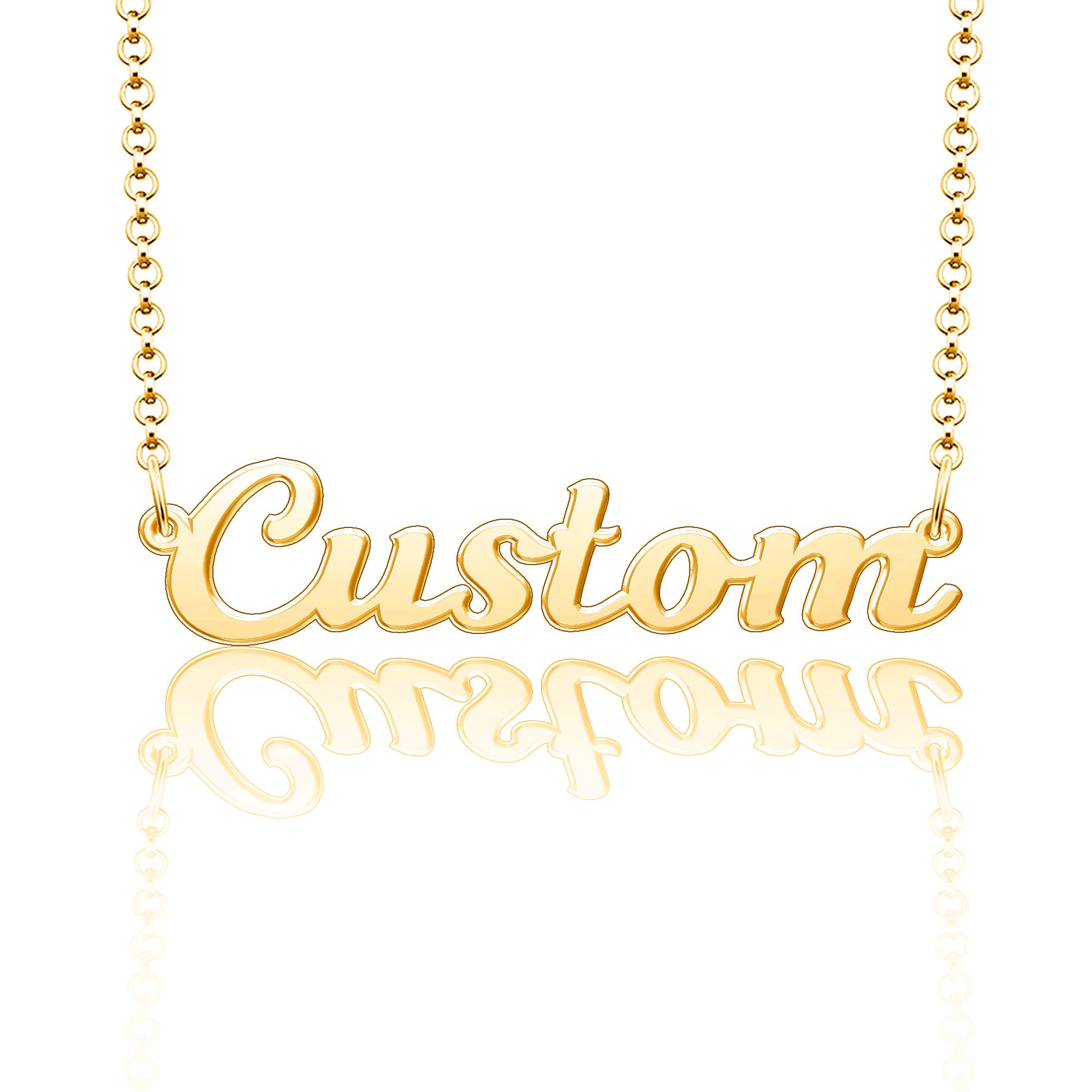 Custom Sterling Silver Lucas Name Necklace - Personalized Last Name Plate Pendant for Women, Men & Family - Perfect Gift for Anniversary, Birthday & Mother's Day