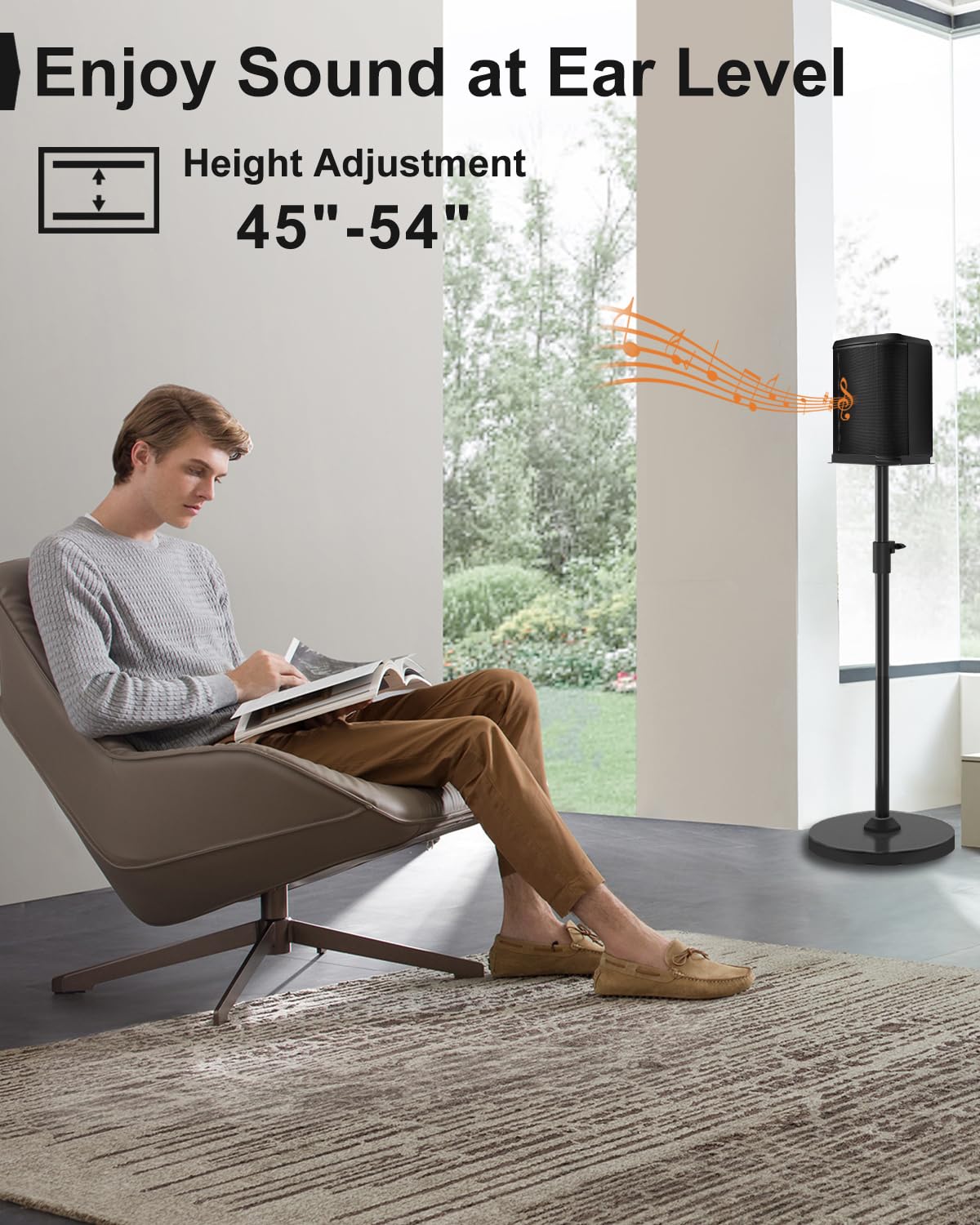 Adjustable Speaker Stand for Bose S1 Pro & S1 Pro Plus - Extends 45
