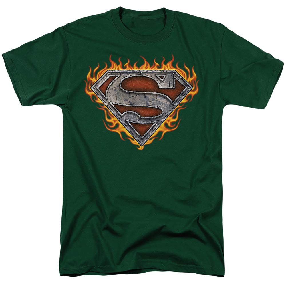 Superman Iron Fire Shield Unisex T-Shirt for Men & Women | Comfortable Cotton Tee for Casual Wear, Cosplay & Superhero Fans