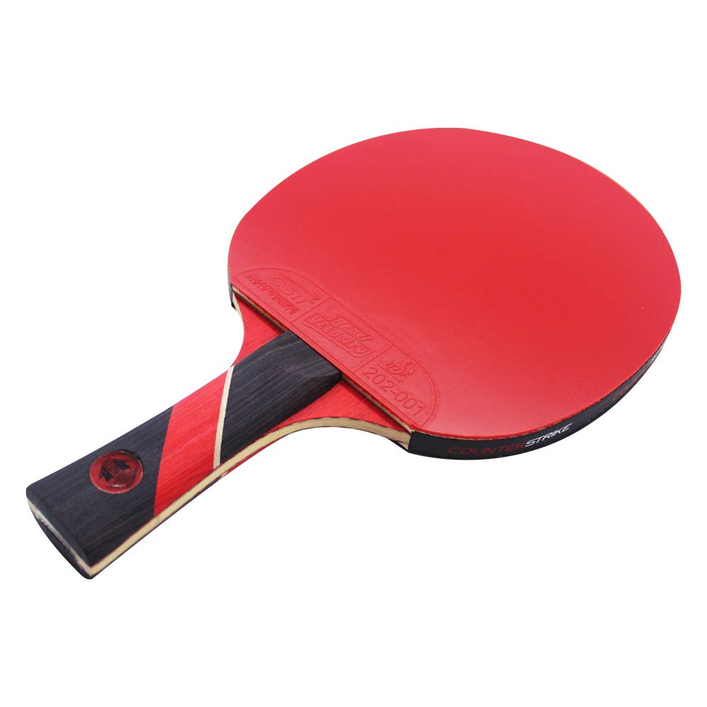 Red Widow Ping Pong Paddle Set with Case & Balls - ITTF Approved Carbon Paddle for Professional Play
