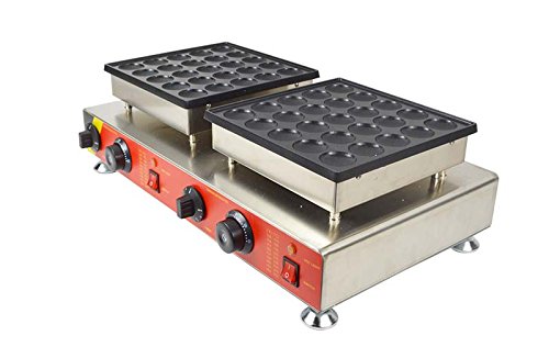 INTSUPERMAI Commercial Electric Mini Dutch Pancake Maker - 110V 50-Hole Non-Stick Pancake Machine for Restaurants, Cafes & Breakfast Buffets - Perfect for Poffertjes, Mini Pancakes & Desserts