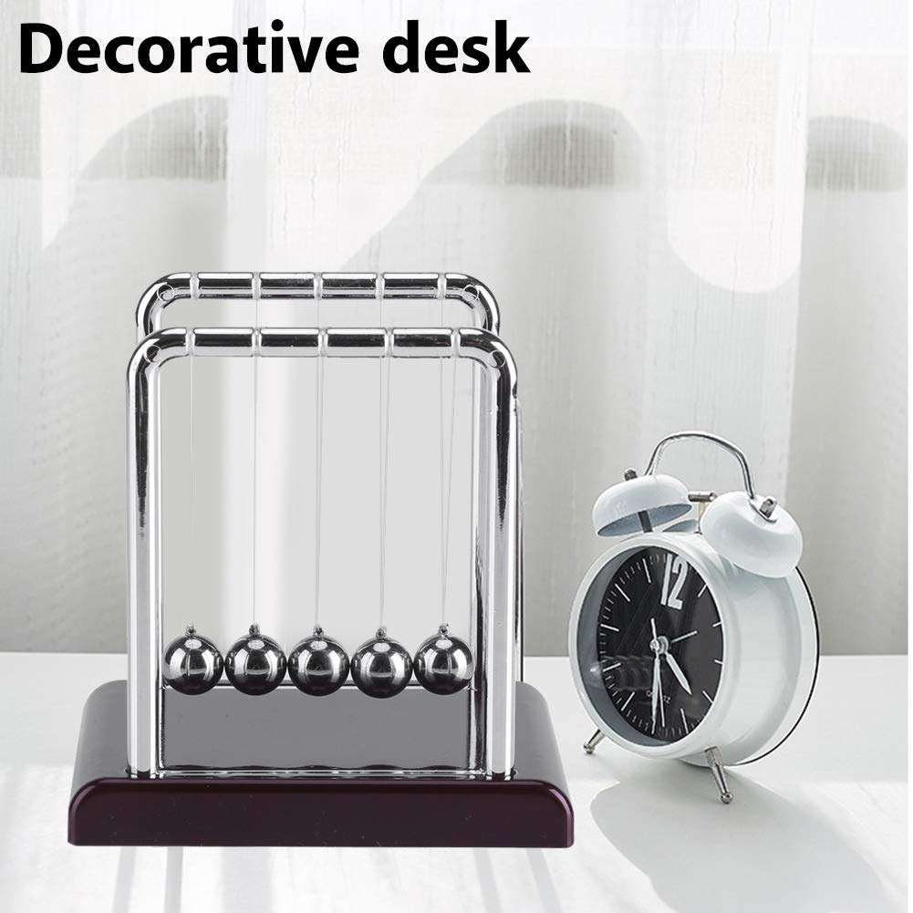 Newton's Cradle Steel Balance Swinging Magnetic Balls - Physics Science Pendulum Desk Toy for Office & Home | Stress Relief Gift for Adults, Science Lovers & Executive Decor | Perfect for Living Room, Study & Work Desk Accessories