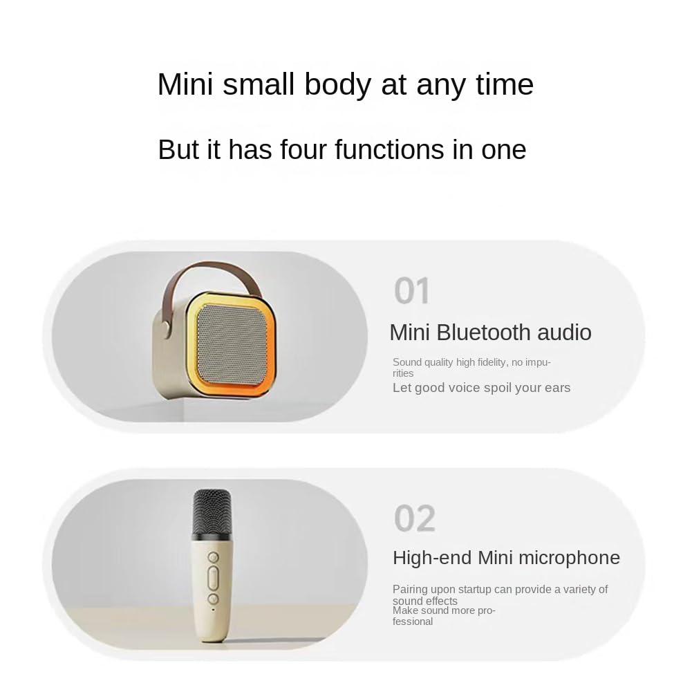 Portable Bluetooth KTV Microphone Speaker with Built-in Mic - Wireless Karaoke Machine for Kids & Adults, Home Parties, Birthday Gifts (Pink) | Perfect for Family Gatherings, Singing Practice & Entertainment