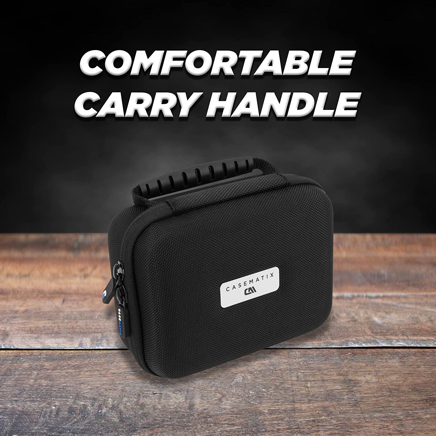 CASEMATIX Hard Shell Travel Watch Case for 2 Watches - Durable Protective Watch Box with Plush Foam Cushions & Carry Handle - Perfect for Business Trips, Vacations & Luxury Watch Storage