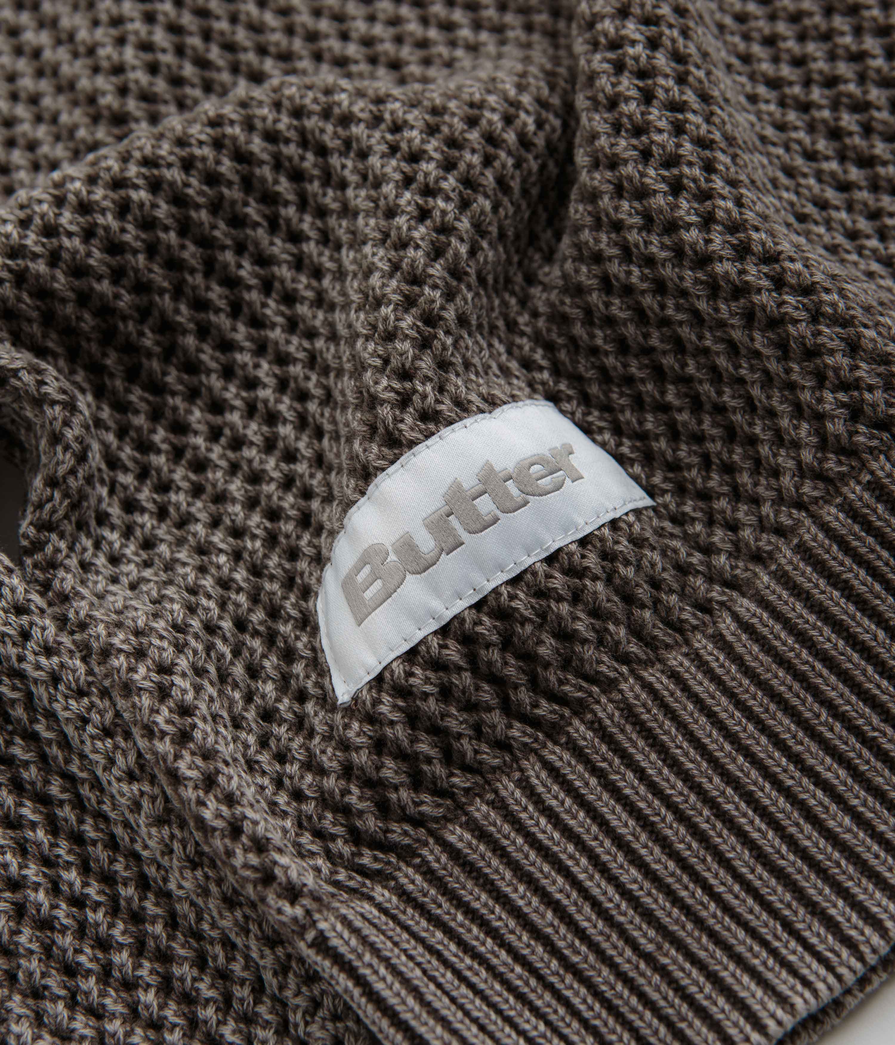 Butter Goods Washed Knitted Sweatshirt for Men & Women - Soft Vintage Brown Pullover | Casual Streetwear, Loungewear & Fall Fashion Outfits