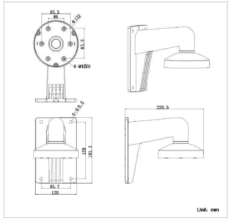 DS 1273ZJ 135 Aluminum Wandbeugel - Durable Wall Bracket for Shower Heads & Faucets - Perfect for Bathroom Renovation & Plumbing Installations