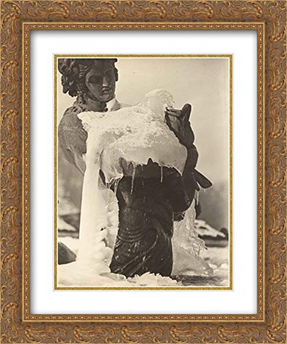 Frozen Fountain 20x24 Inch Gold Ornate Frame with Double Matted Museum Art Print by Pierre Dubreuil - Elegant Wall Decor for Living Room, Bedroom & Office